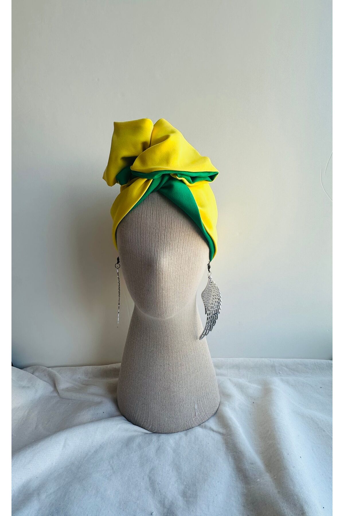 Çift taraflı telli Bandana 2 taraflı telli saç bandı sarı yeliş brezilya saç abndı