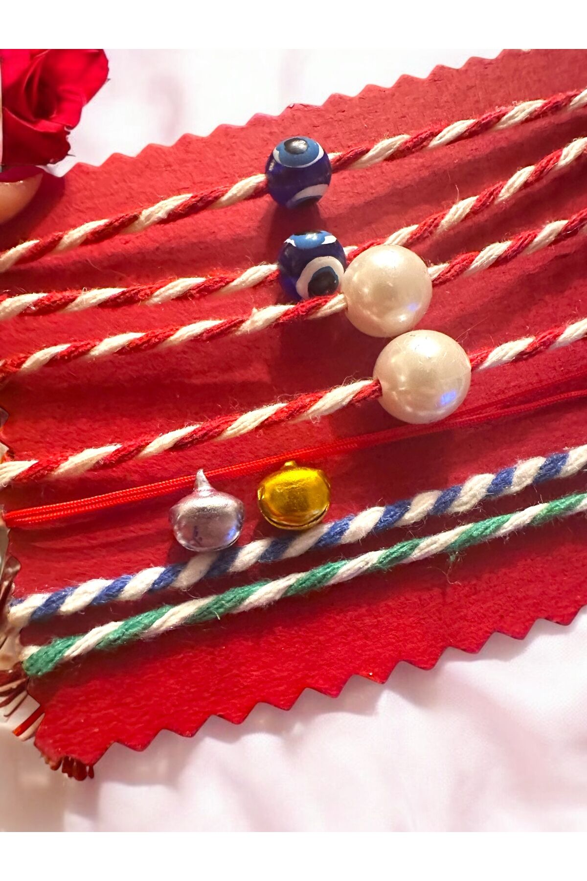 Marteniçka seti marteniçka bileklik 8 li set inci bileklik nazar boncuklu bileklik