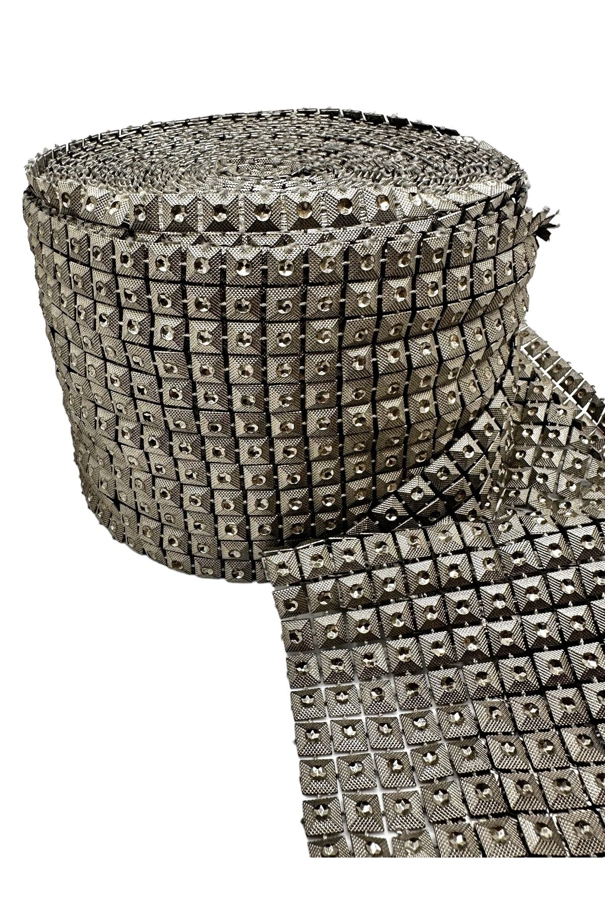 Dekoratif Şerit Taşlı Şerit bronz taşlı 2 metre 10 cm Parlak Enli Şerit