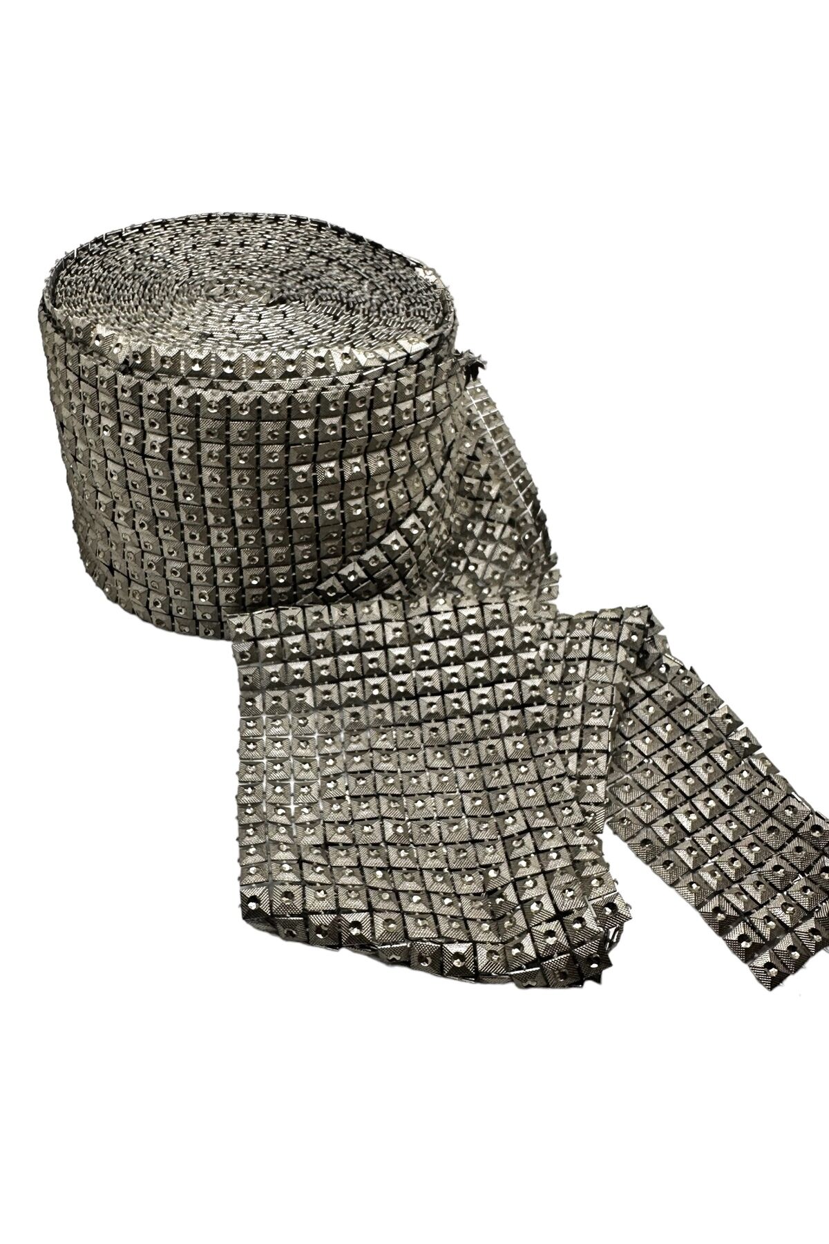 Dekoratif Şerit Taşlı Şerit bronz taşlı 2 metre 10 cm Parlak Enli Şerit