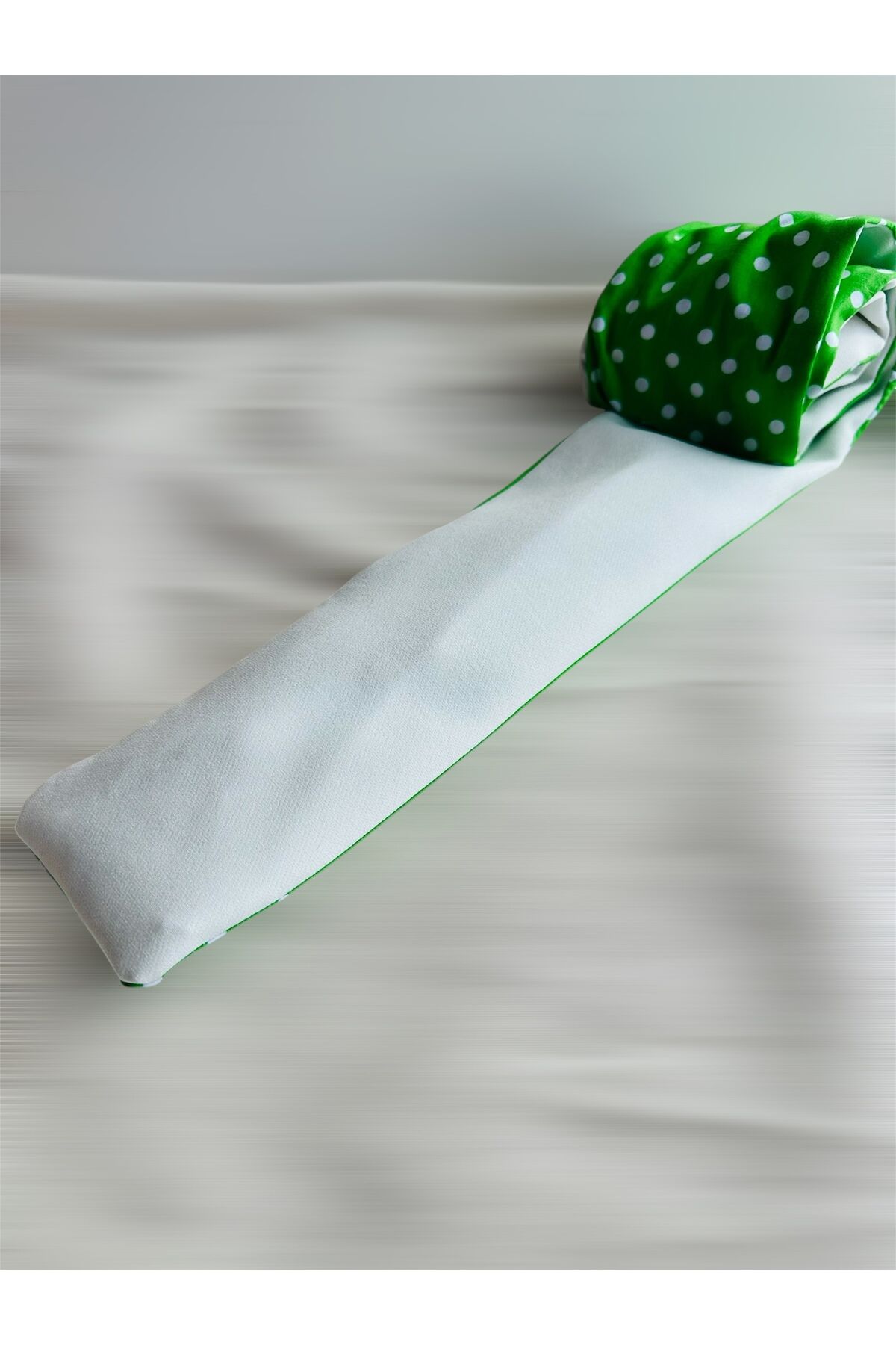 2 taraflı Telli bandana Çift taraflı Telli Saç bandı Puantiye Yeşil-puantiyeli - M