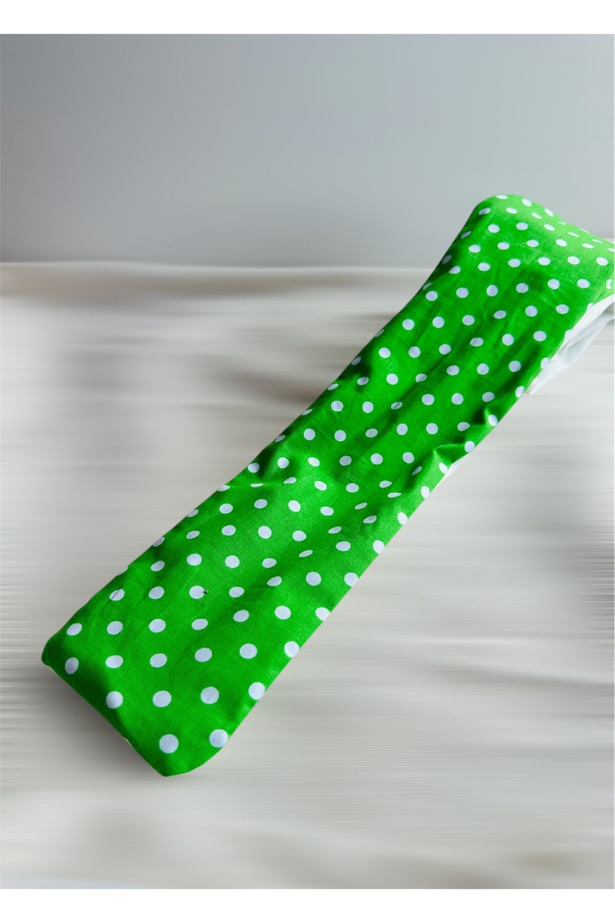 2 taraflı Telli bandana Çift taraflı Telli Saç bandı Puantiye Yeşil-puantiyeli - M
