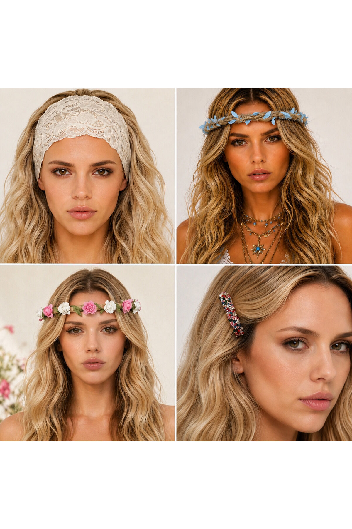 Sürpriz Saç Aksesuarı Kutusu | Görsellerde Yer Alan 18 Üründen Rastgele 1 Adet | Şeffaf İçerik | El Yapımı Tasarım Saç Aksesuarı