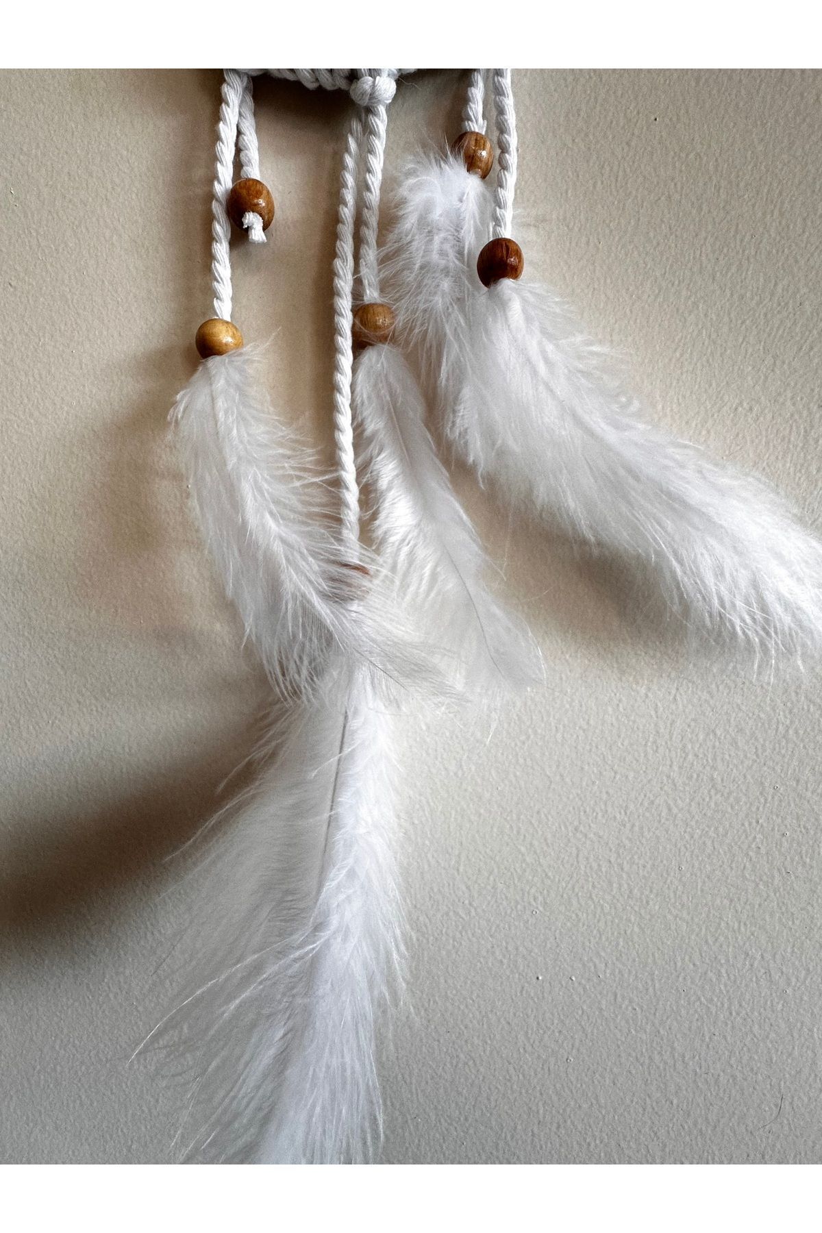 Nazar boncuklu Düş Kapanı, Rüya Kapanı, Dream Catcher 12cm Beyaz 35x10