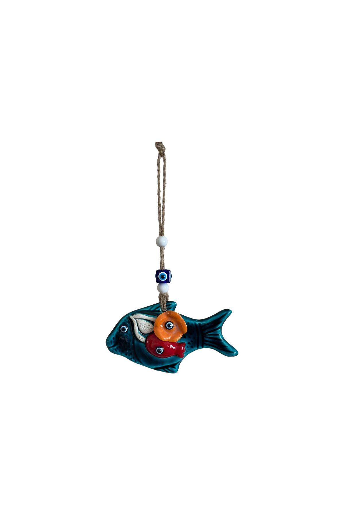 Nazarlık, Balkon,kapı,duvar, Bahçe Süsü, Nazar Boncuklu bereket balık nazarlık 29cm