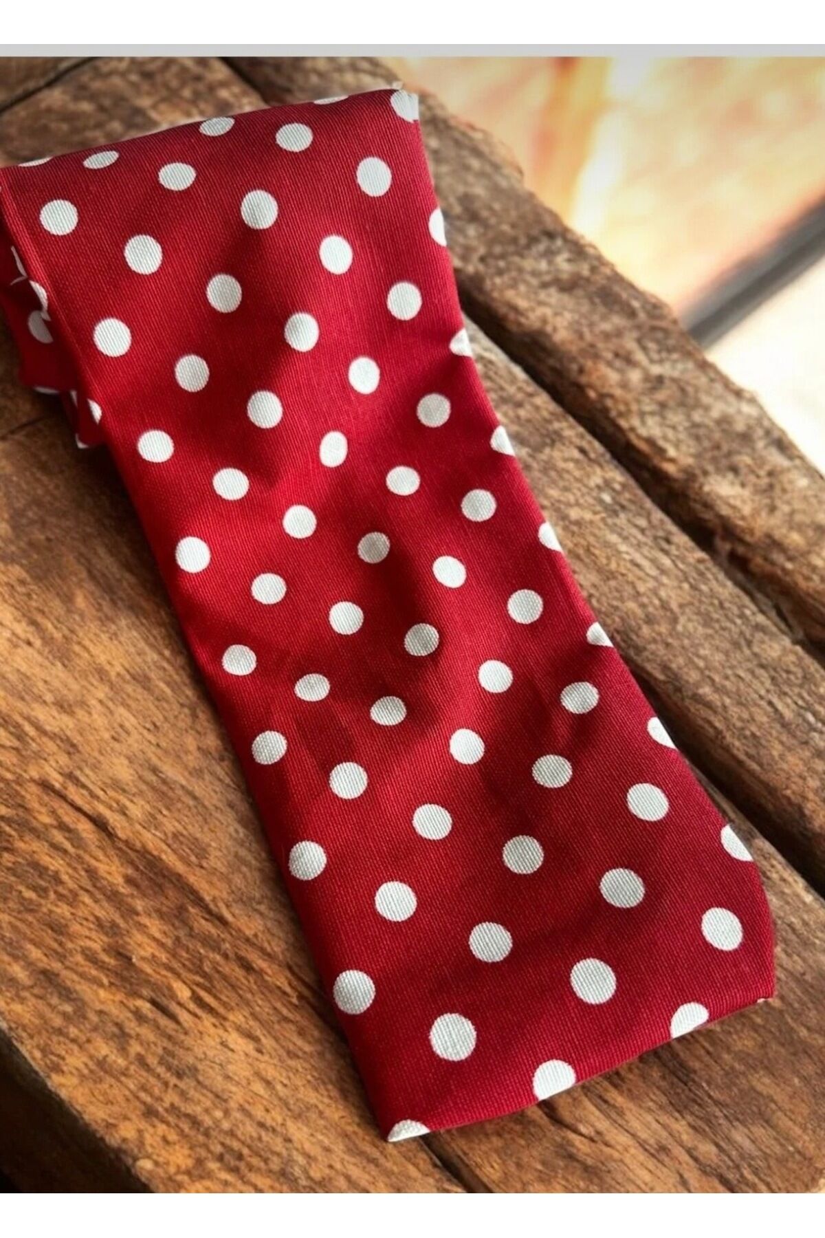 Telli Bandana özel seri kaliteli kumaş telli saç bandı fransız dantel saç bandı Kırmızı puantiyeli