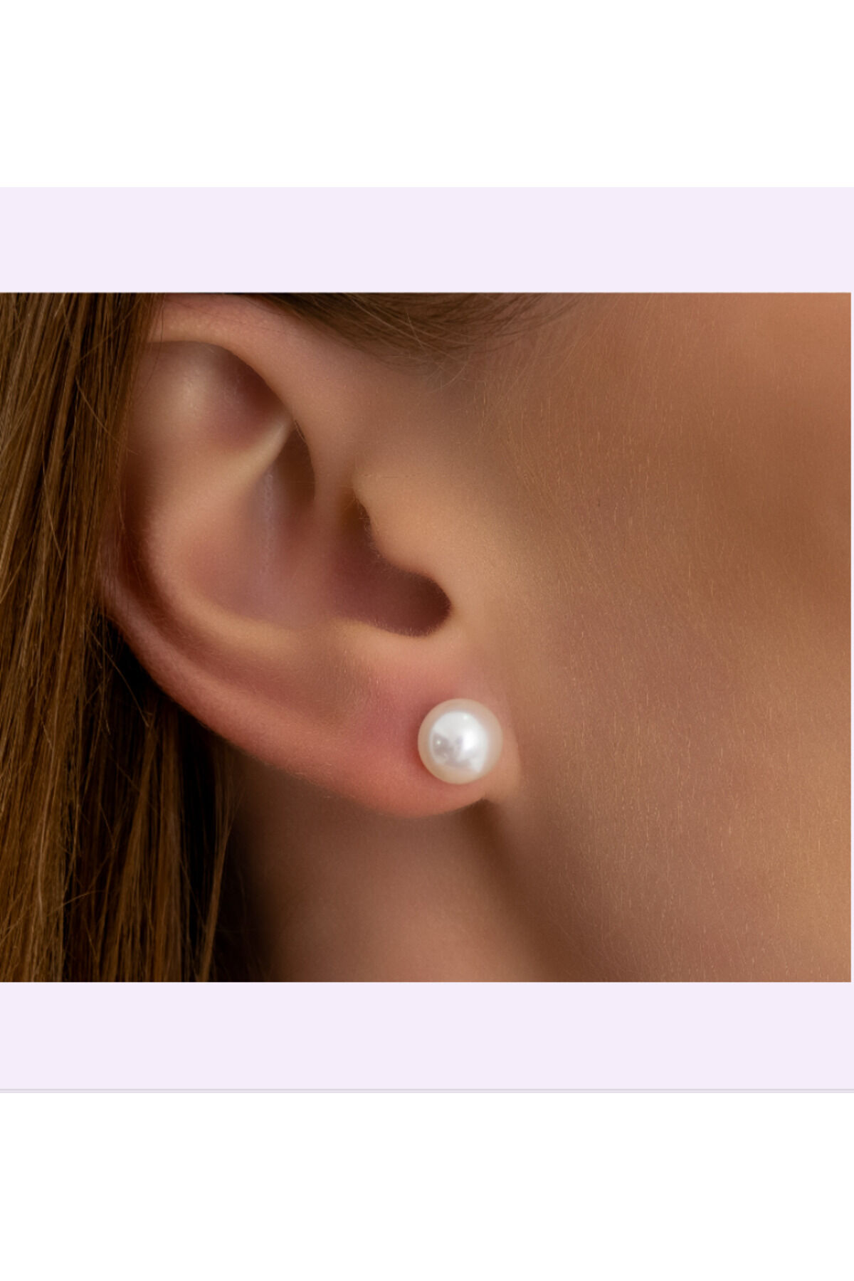 Parlak Beyaz Top Inci Küpe Soyulmaz Inci Küpe 8mm