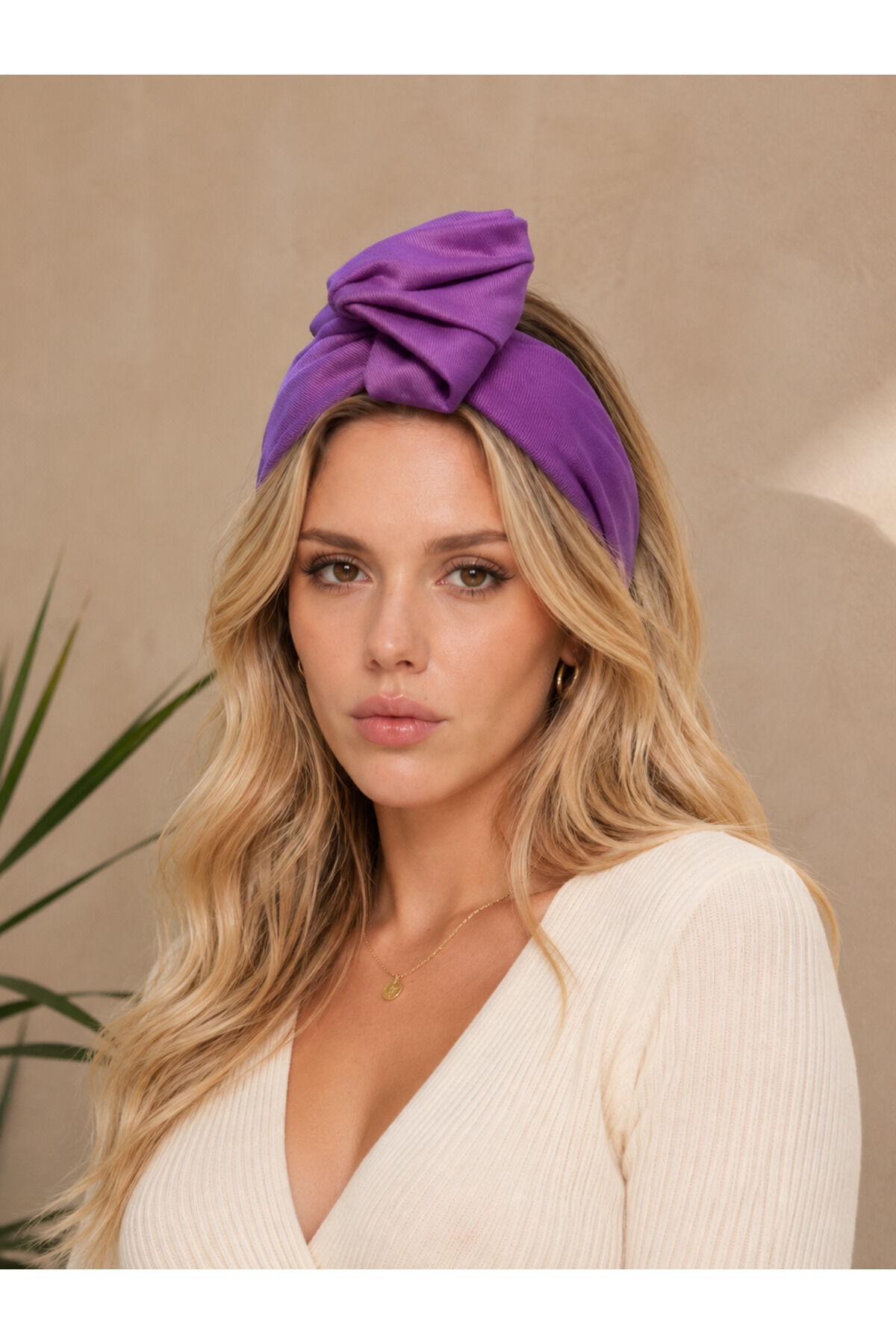 Telli Saç Bandı Bandana | Şekil Verilebilir Kadın Saç Aksesuarı tel bandana Mor