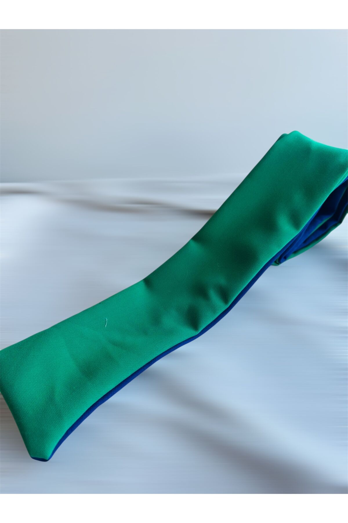 Çift Taraflı Telli Bandana 2 Renk telli saç bandı Lacivert-yeşil