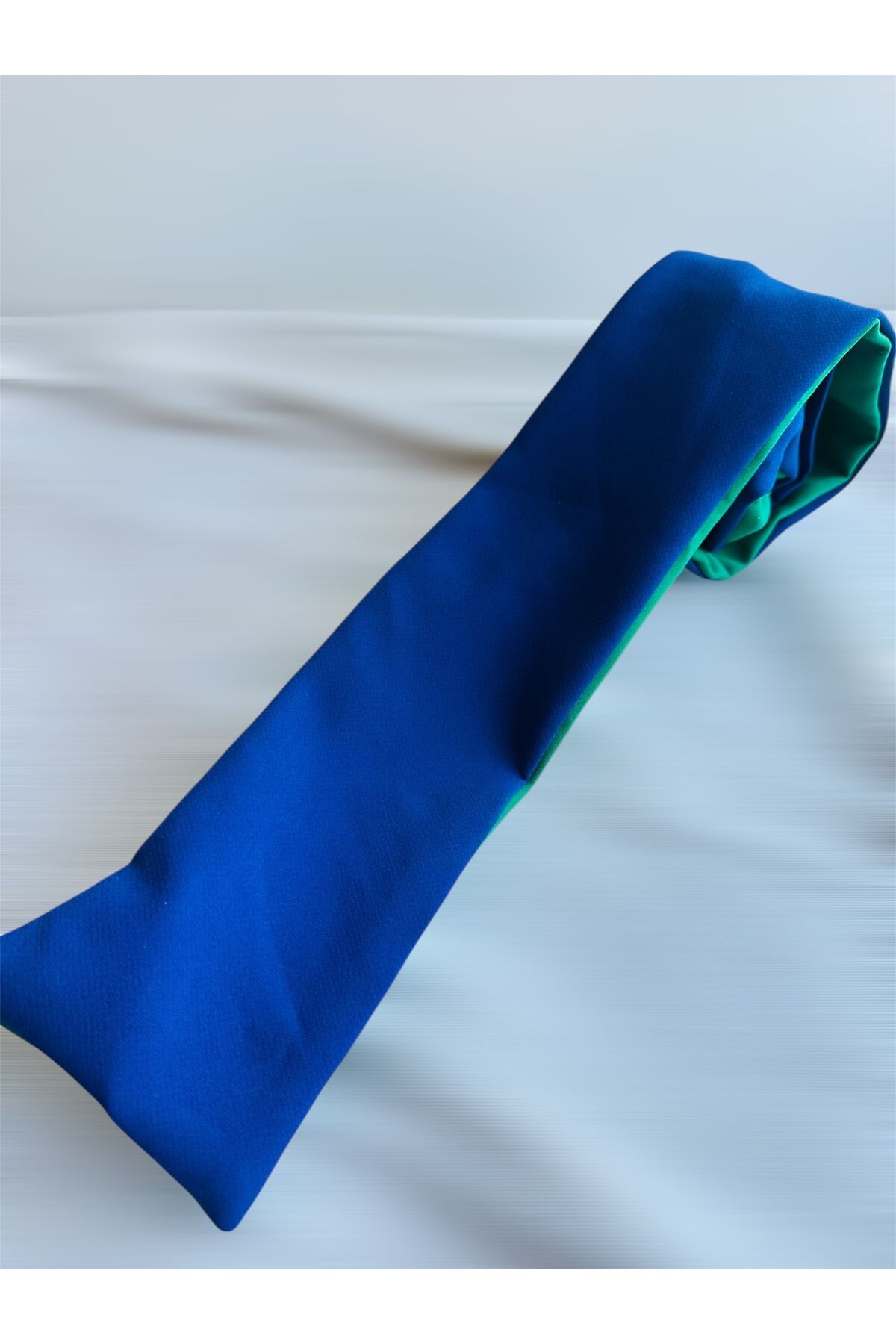 Çift Taraflı Telli Bandana 2 Renk telli saç bandı Lacivert-yeşil
