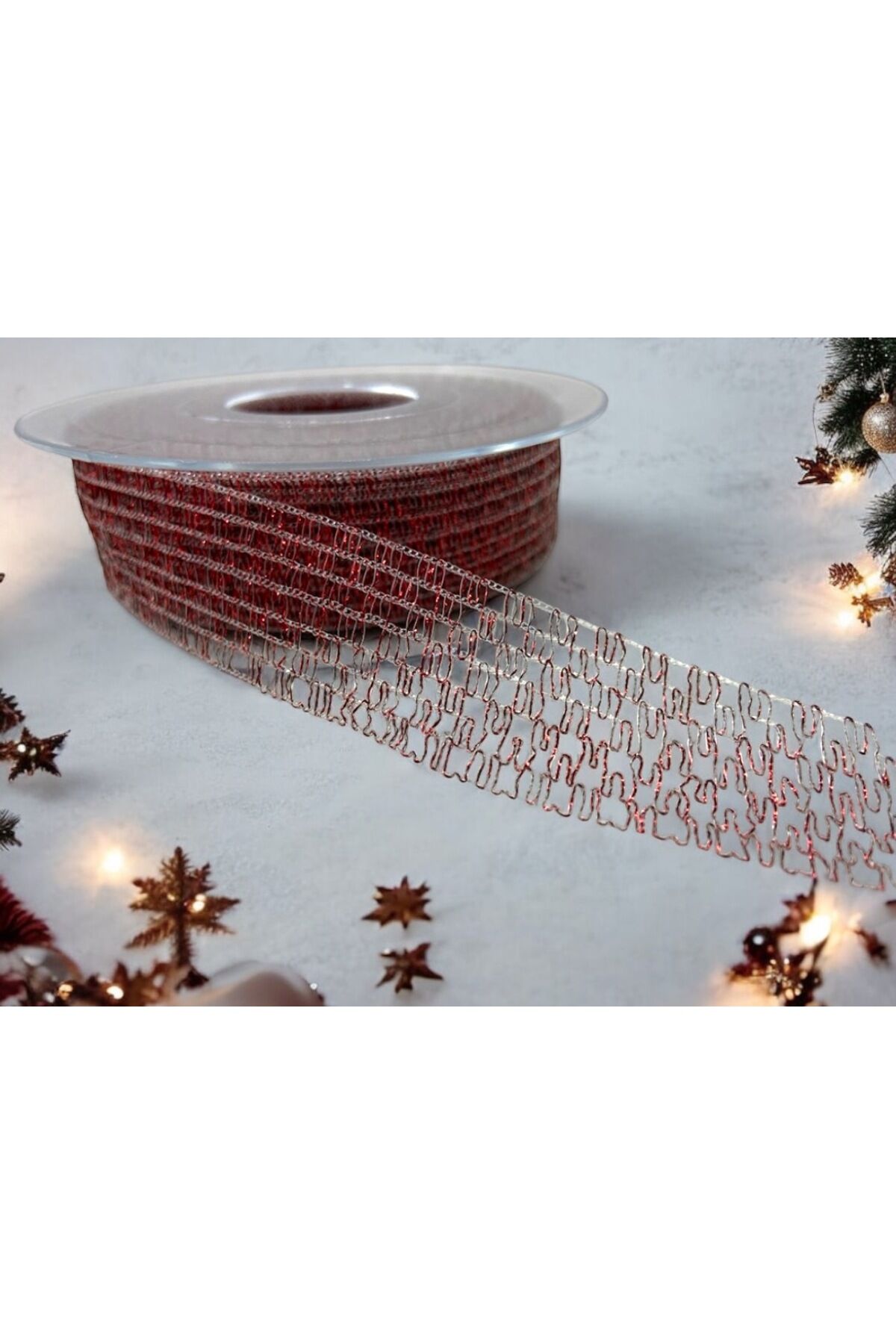Paketleme Kurdelesi Altın Jüt File Kurdele Delikli Kurdele Gümüş File Kurdele 2 cm 3 metre