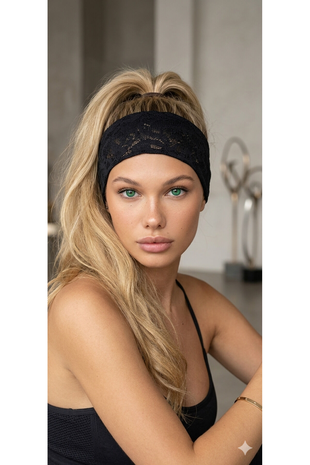 Dantel Kalın saç Bandı dantel bandana hediye saç bandı parlak bandana