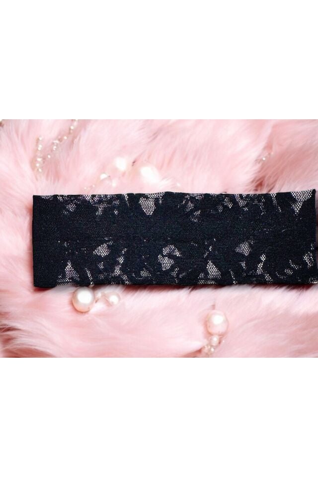 Dantel Kalın saç Bandı dantel bandana hediye saç bandı parlak bandana