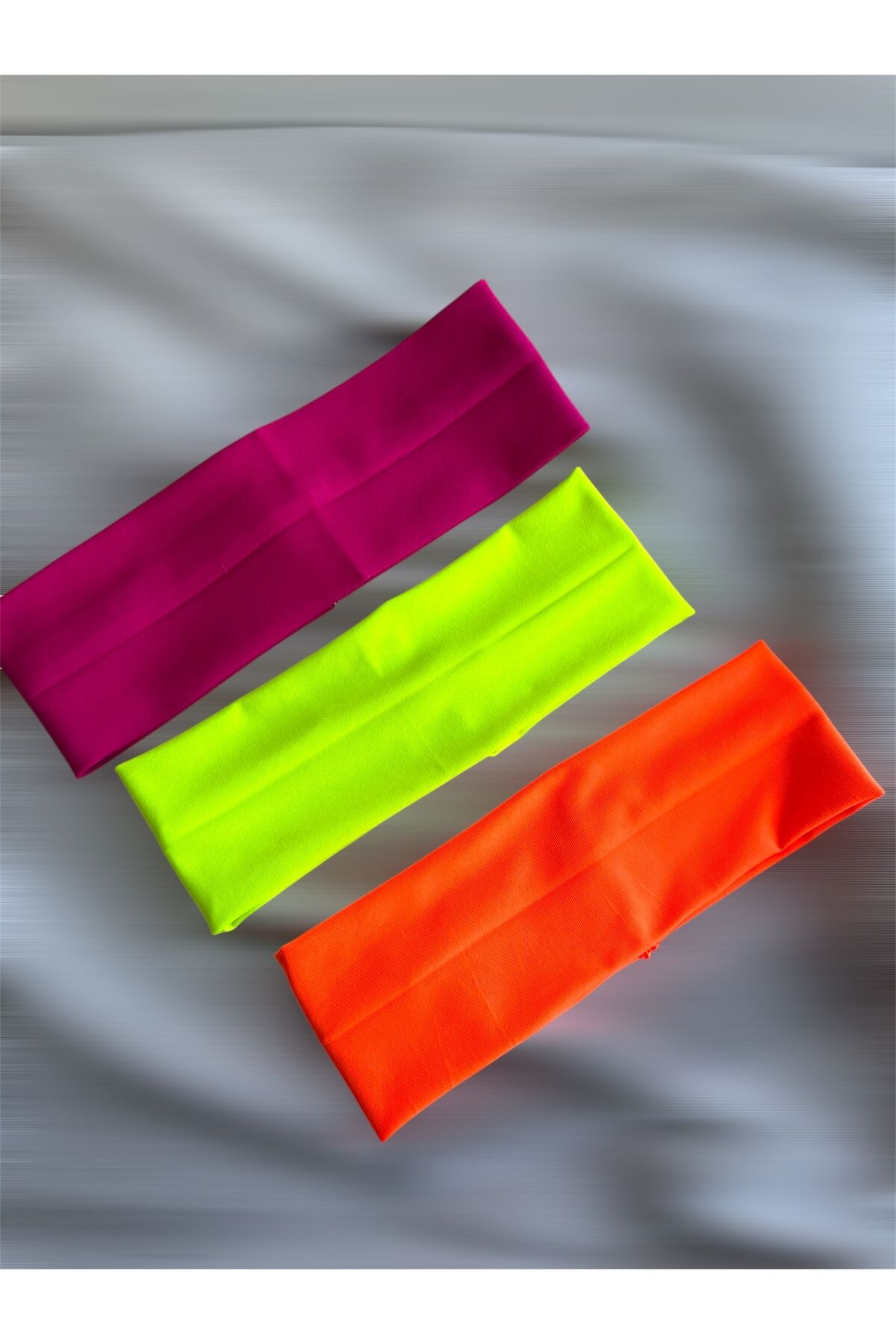 Neon Saç bandı Neon saç Bandı set turuncu,sarı,pembe 3 adet bandana set