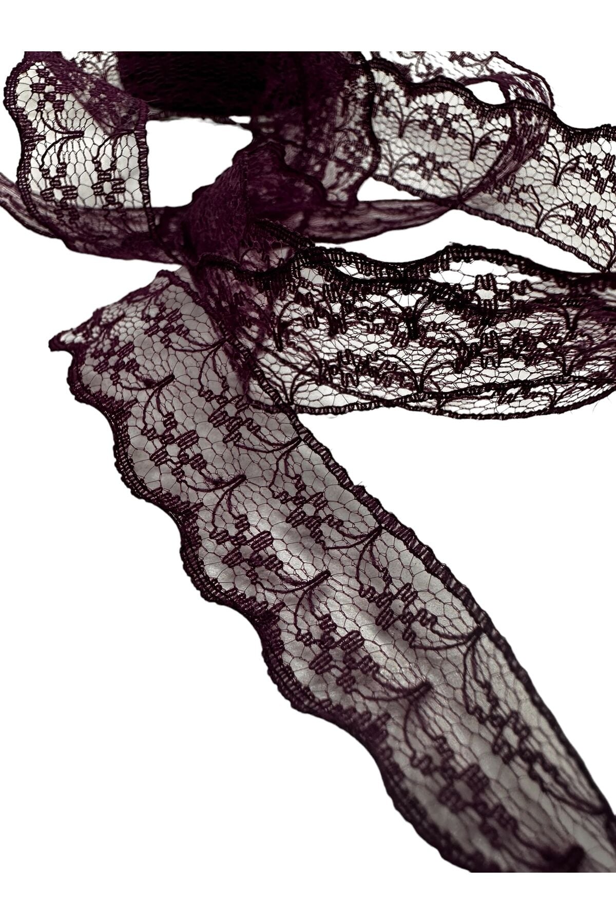 Dantel Kurdele 2cm 3 metre mor