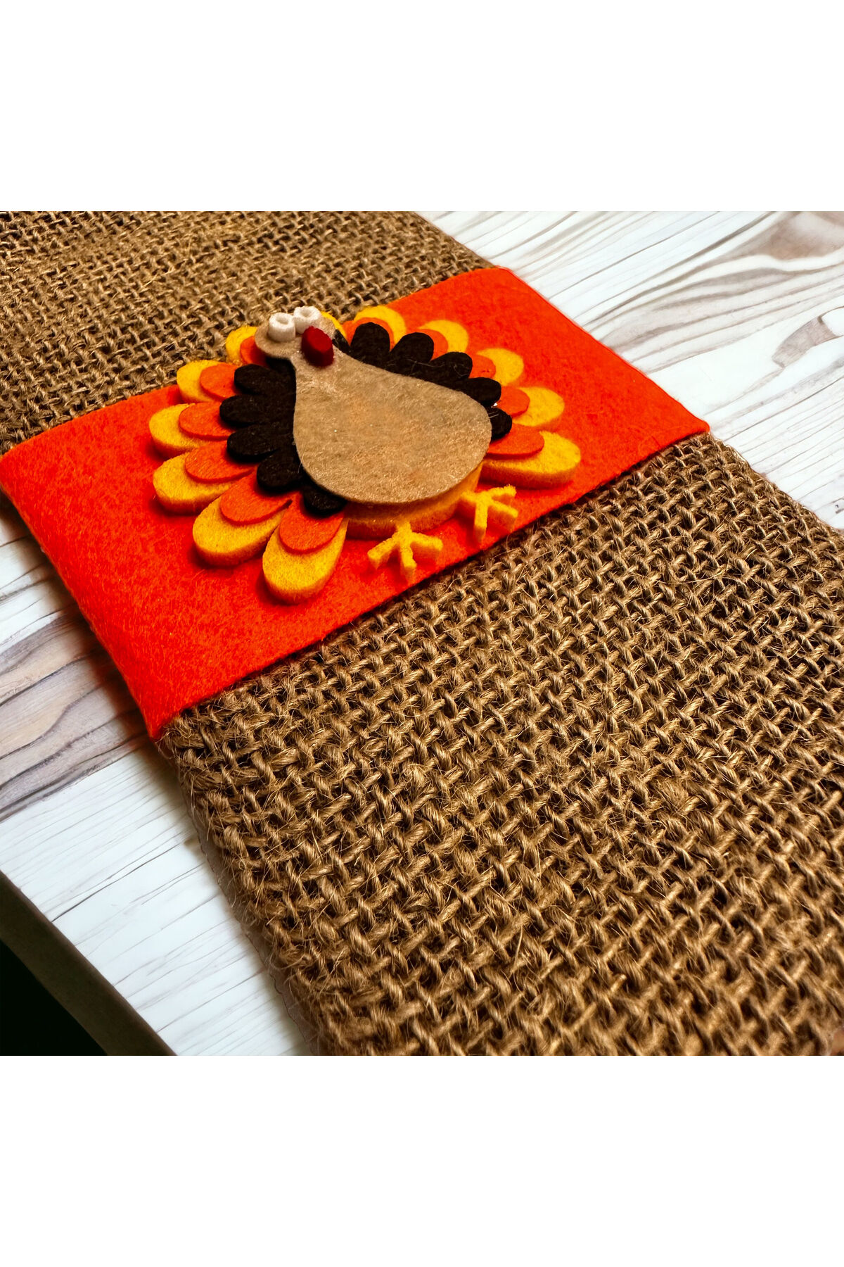 Hindi 3 Boyutlu Sunum Kılıfı Masa Servislik Yılbaşı Çatal Bıçak Servisliği