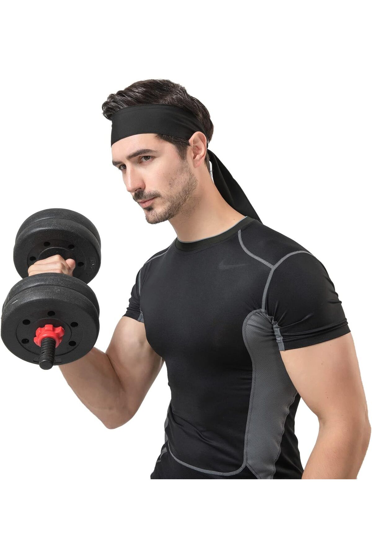 Erkek saç bandı spor,antrenman erkek pamuklu sporcu bandı head tie 2li set 2 adet bandana