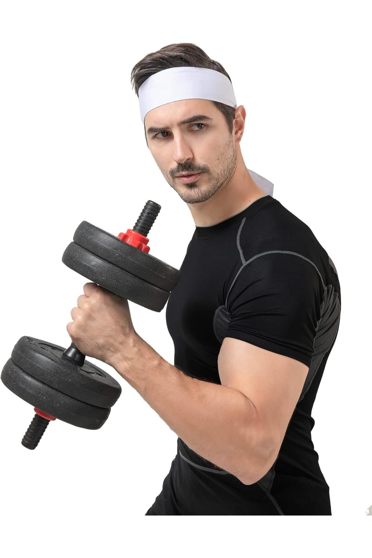 Erkek saç bandı spor,antrenman erkek pamuklu sporcu bandı head tie 2li set 2 adet bandana