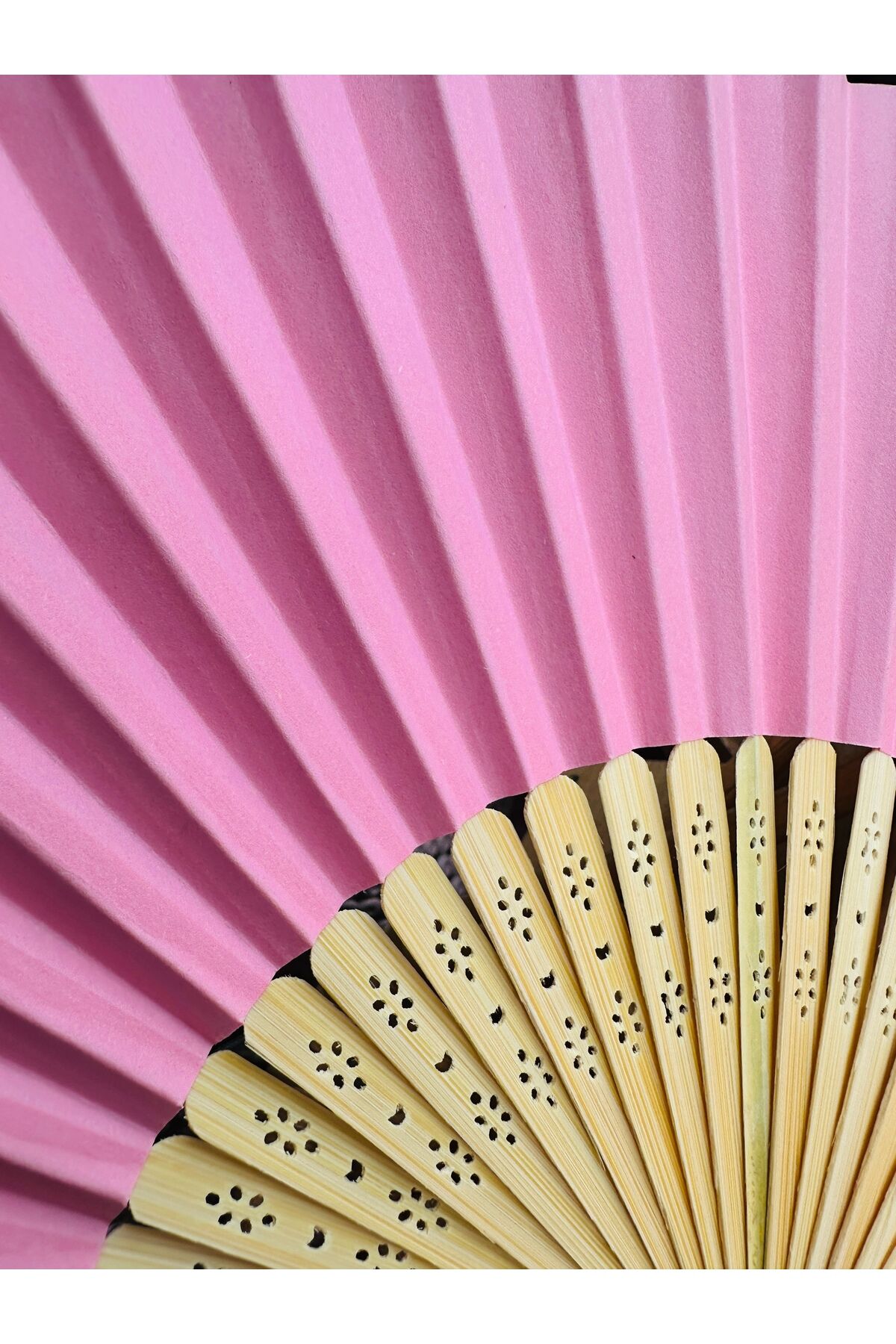 Renkli Bambu yelpaze Bambu Kağıt Yelpaze serinletici dekoratif plaj festival yelpaze Pembe