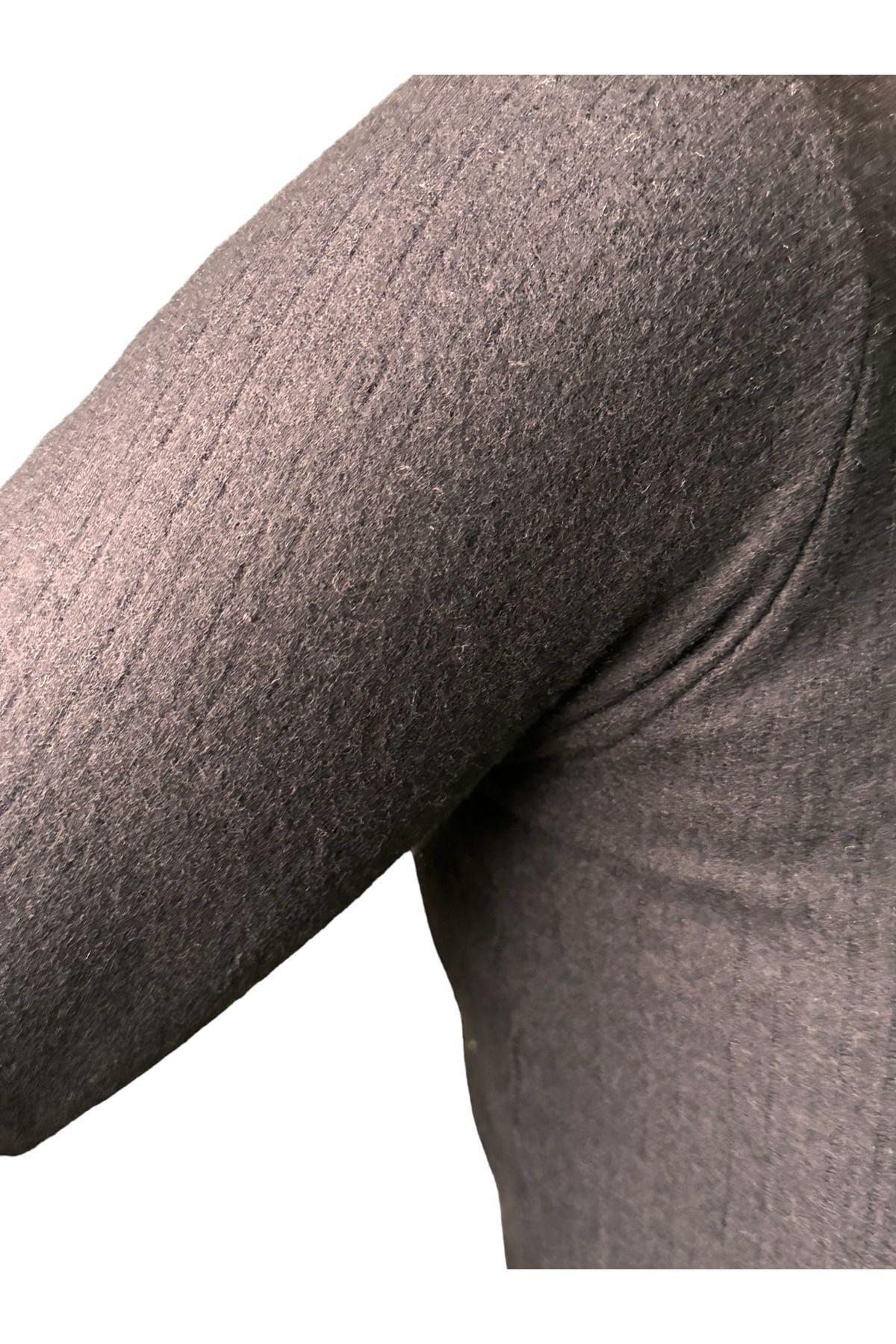 Yarım Balıkçı Yumuşak Dokulu Crop Kazak Peluş Dokulu Crop Kazak Fitted/vücuda Oturan Yumuşak Kazak siyah - S
