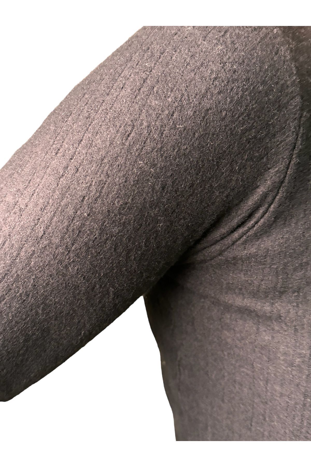 Yarım Balıkçı Yumuşak Dokulu Crop Kazak Peluş Dokulu Crop Kazak Fitted/vücuda Oturan Yumuşak Kazak siyah - L