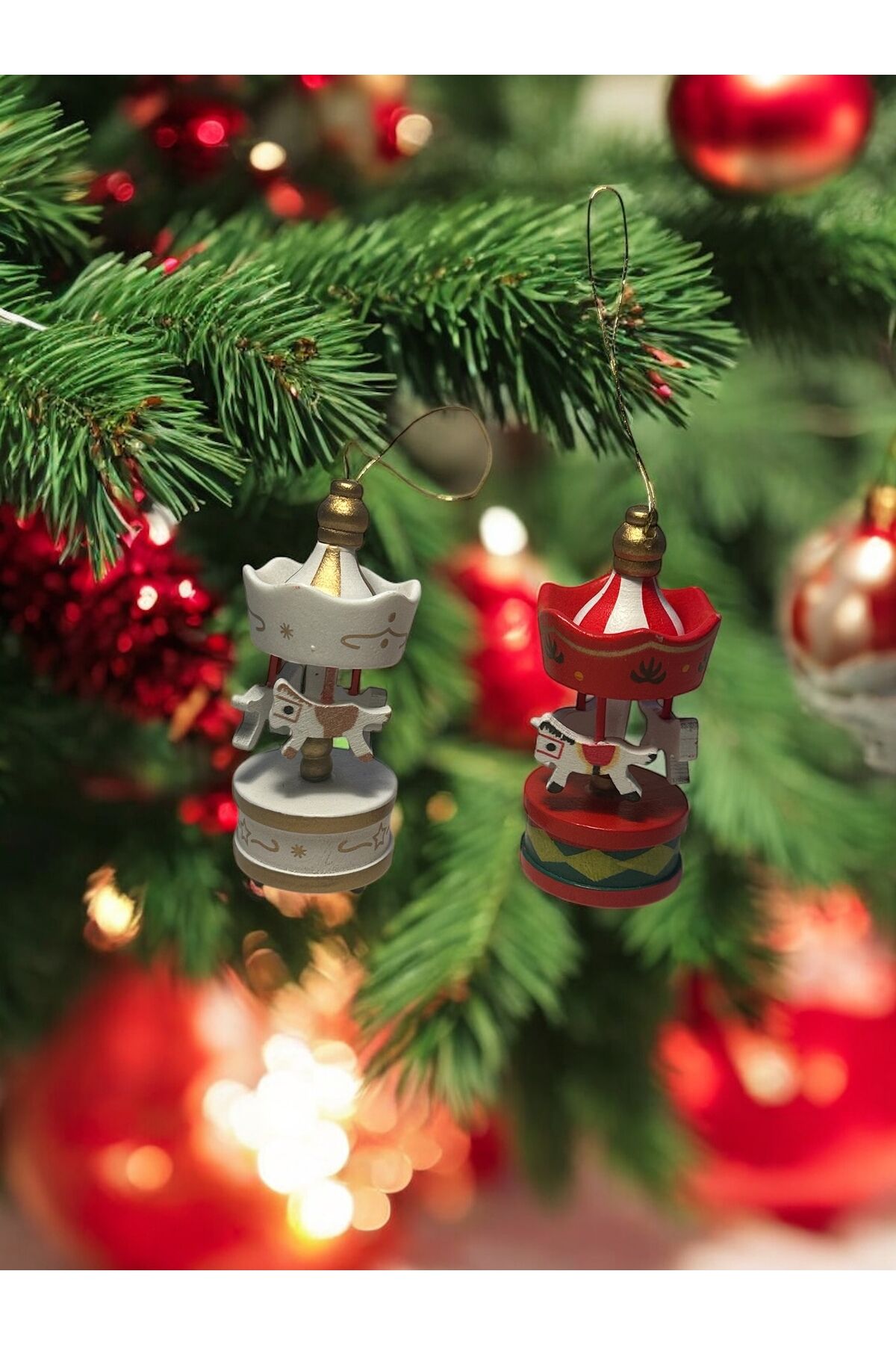 2 adet atlı karınca noel süs atlı karınca yılbaşı ağacı süsü