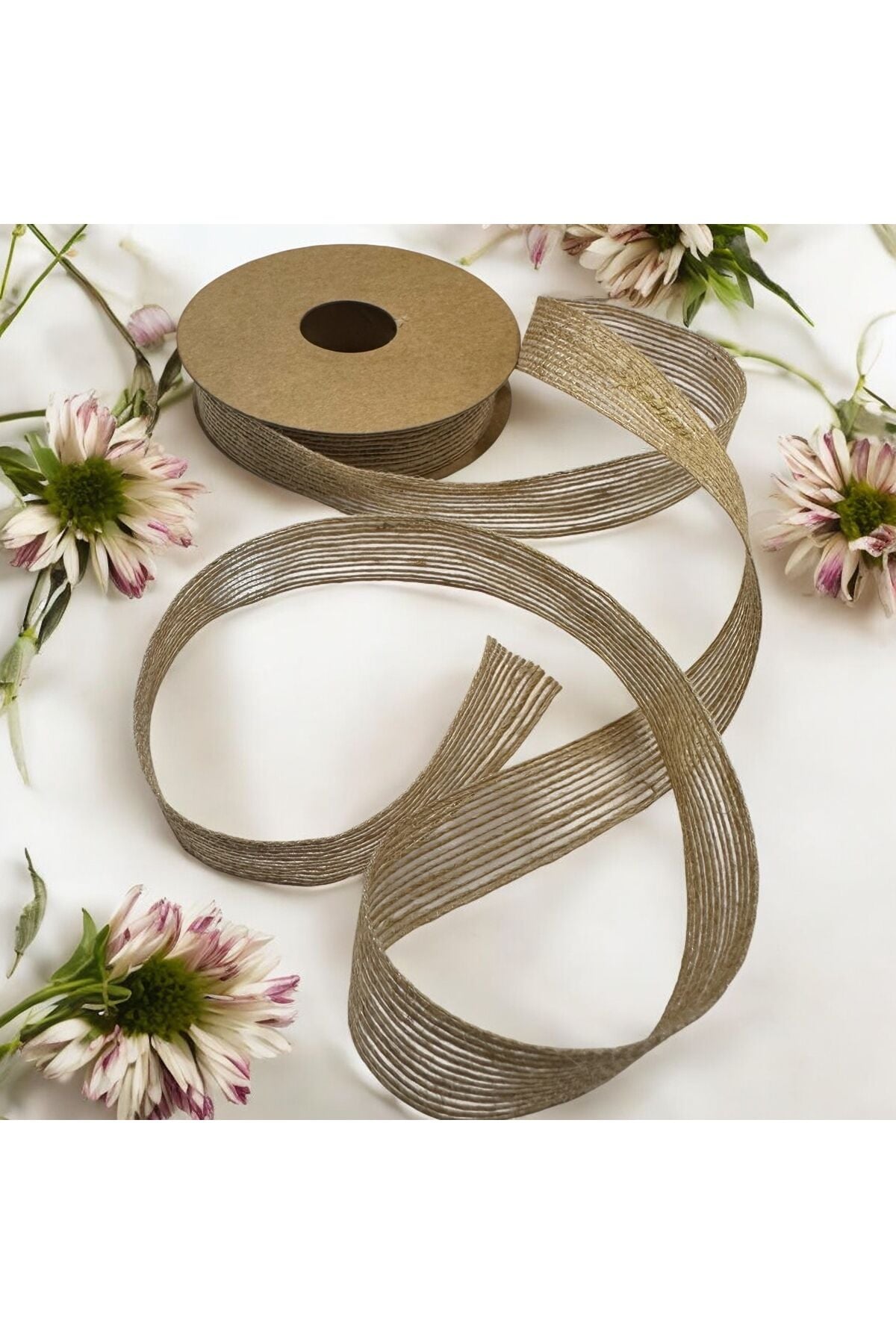 Hasır Şerit Kurdele Jüt Kurdele 2 Metre 1 Cm 0,5 Cm 2 Cm 2 m
