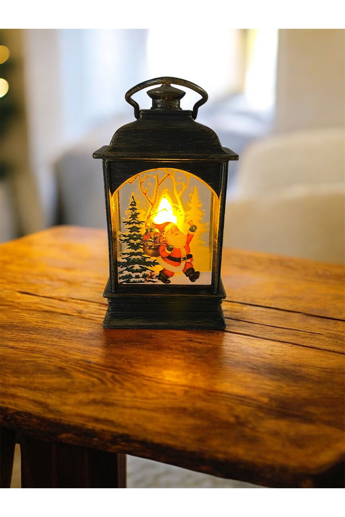 Isıklı Noel Baba feneri Işıklı kardan adam lamba