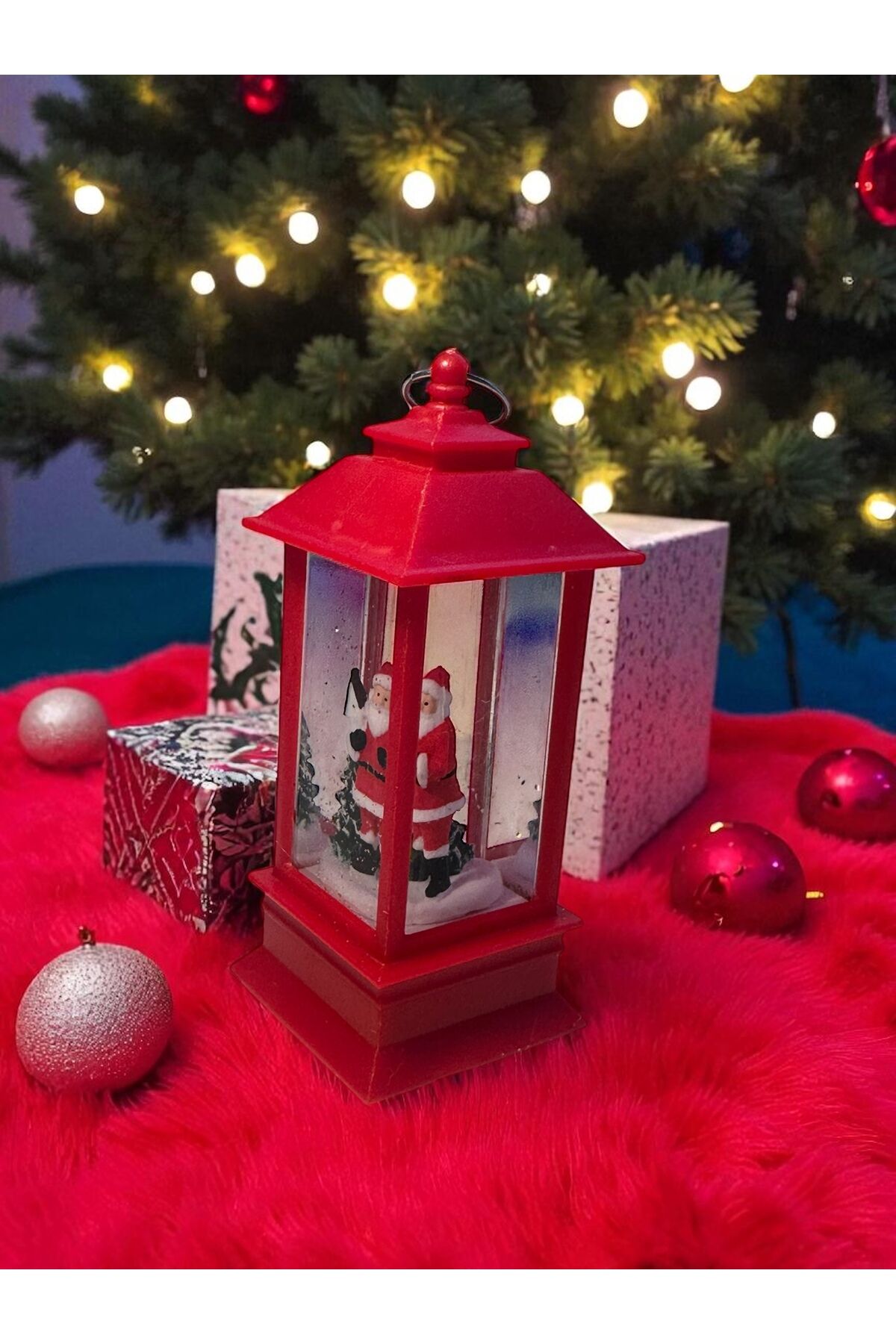Led Yılbaşı süsü Noel baba klubesi ışıklı Süs Kardan adam