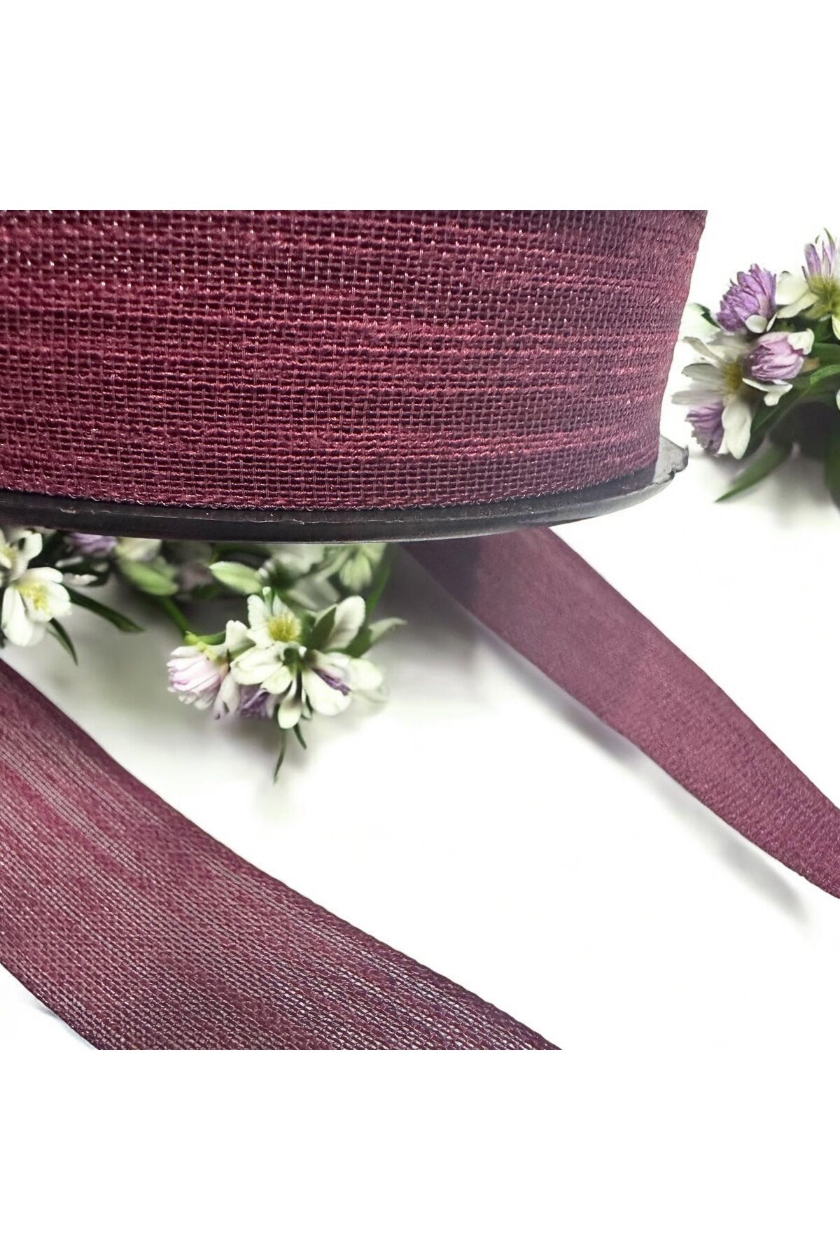 Keten Kurdele 5 Metre 2 Cm Fiyonk Kurdelesi bordo