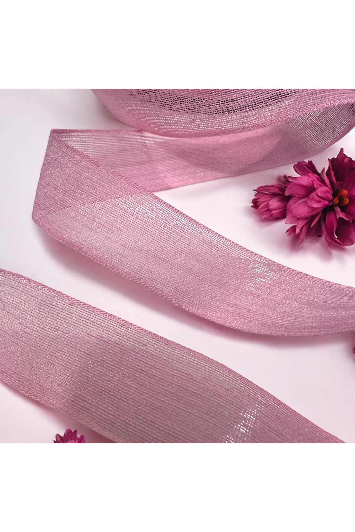 Keten Kurdele 5 Metre 2 Cm Fiyonk Kurdelesi şeker pembe