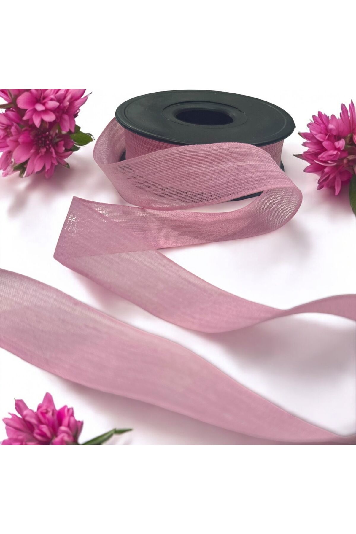 Keten Kurdele 5 Metre 2 Cm Fiyonk Kurdelesi şeker pembe