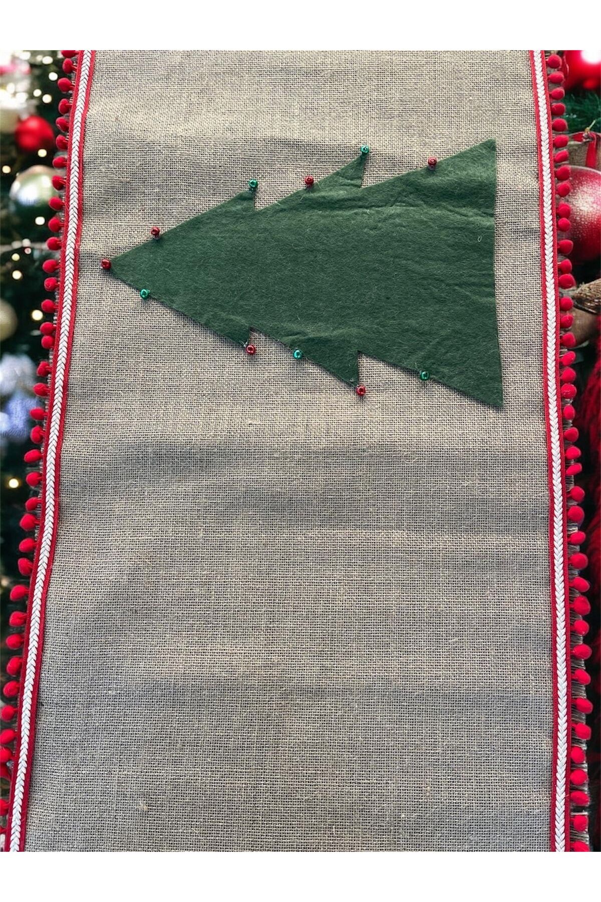 Yılbası runner Çam ağacı yılbası masa örtüsü noel masa dekorasyonu