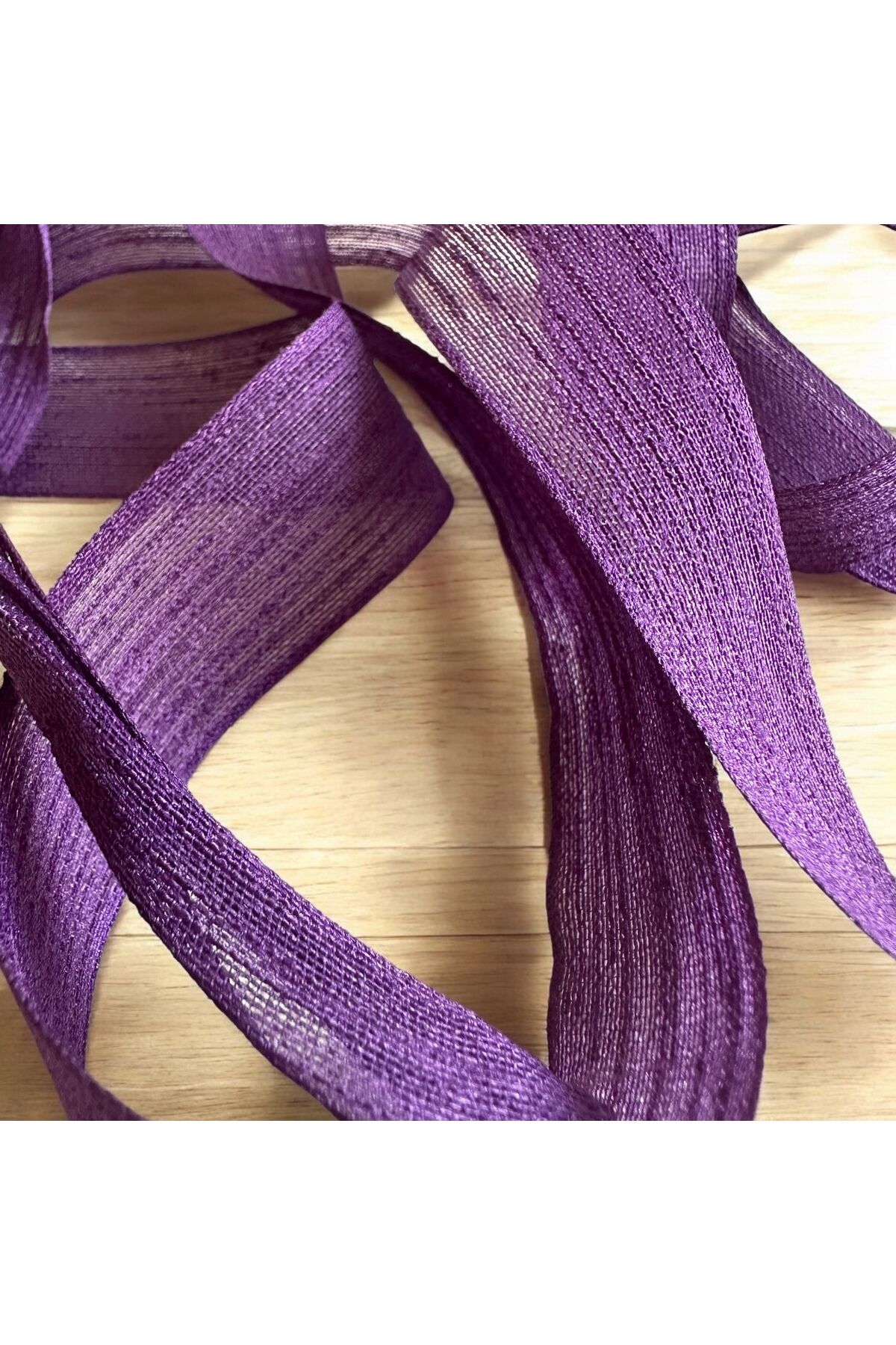 Keten Kurdele 5 Metre 2 Cm Fiyonk Kurdelesi mor