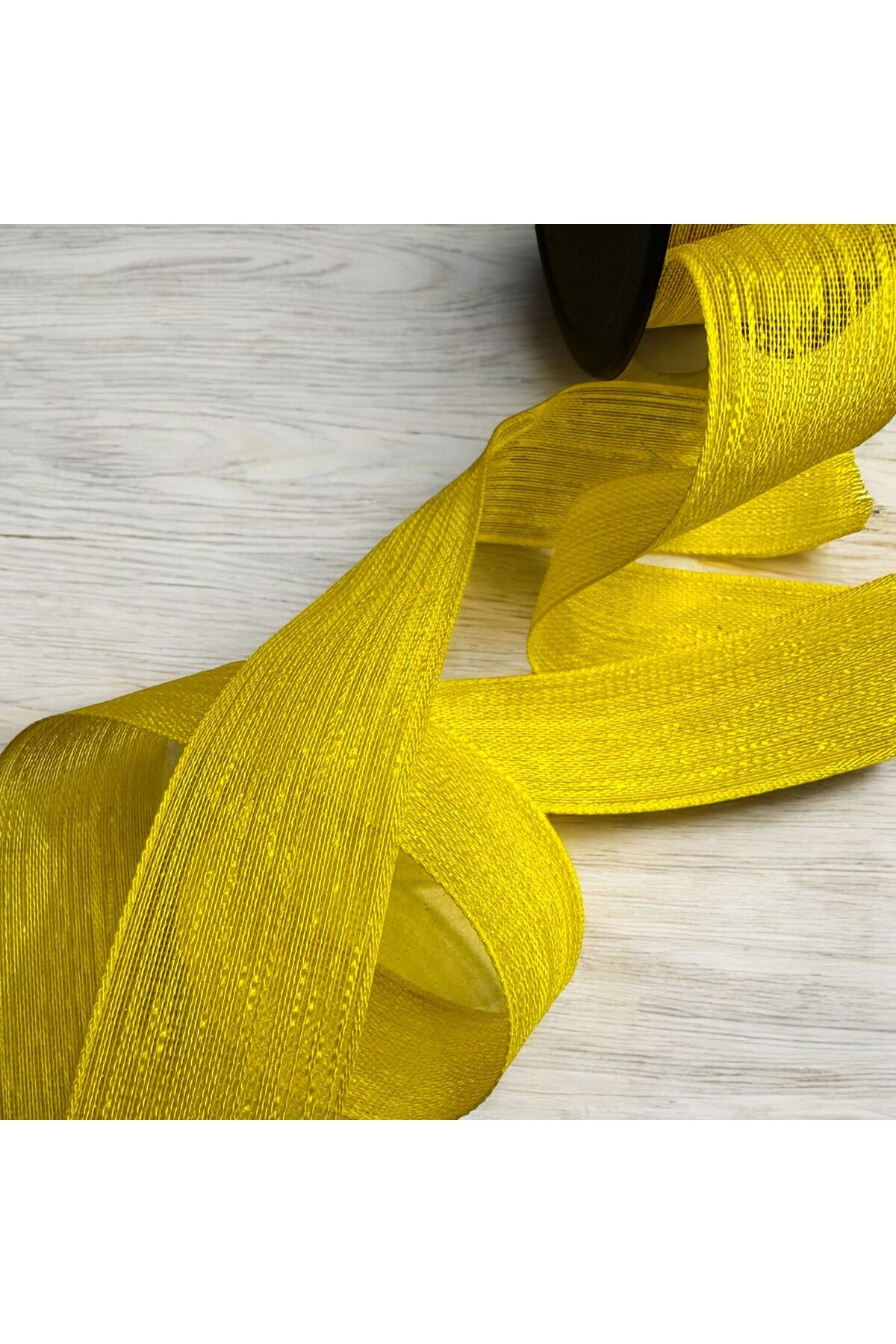 Keten Kurdele 5 Metre 2 Cm Fiyonk Kurdelesi sarı