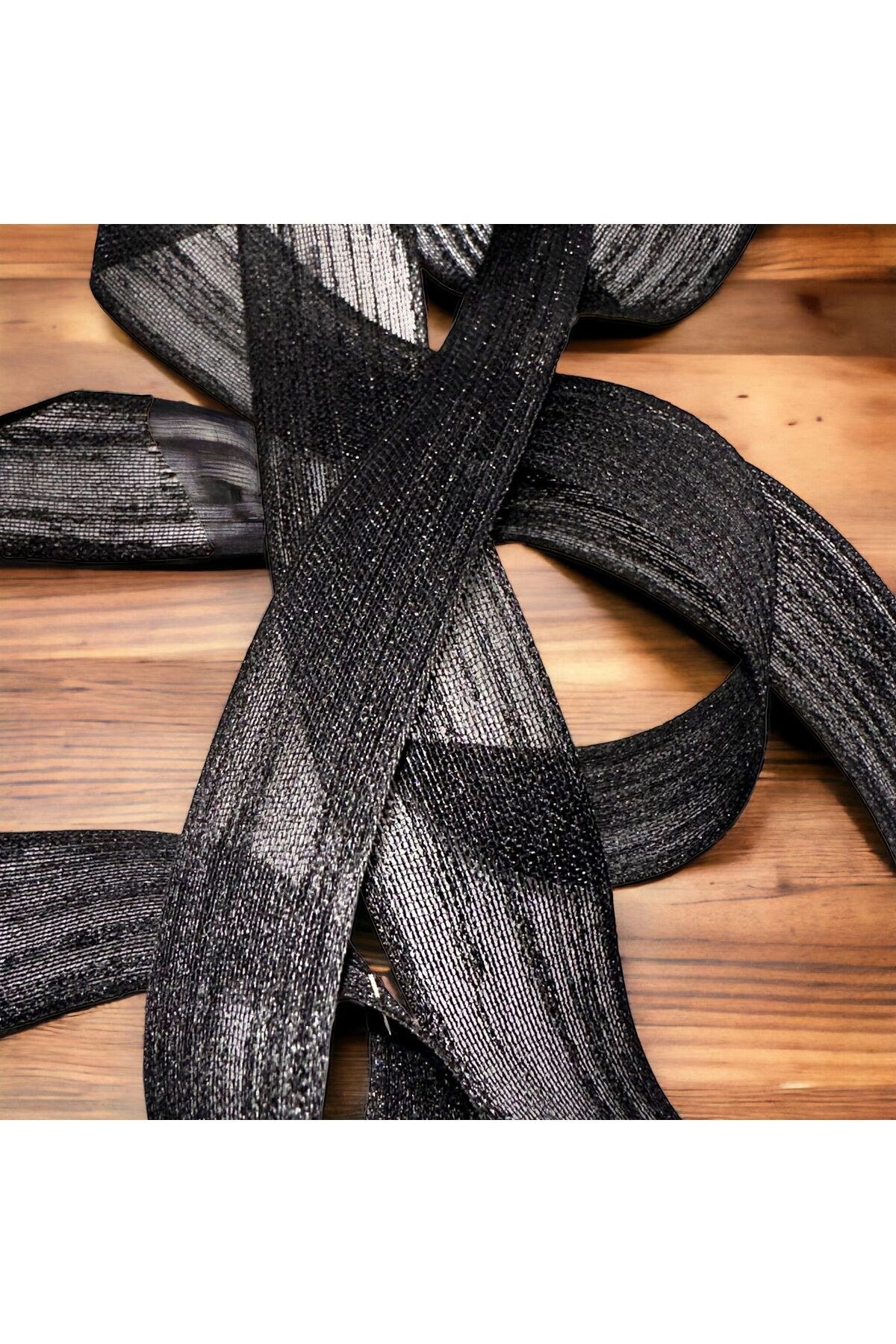 Keten Kurdele 5 Metre 2 Cm Fiyonk Kurdelesi siyah