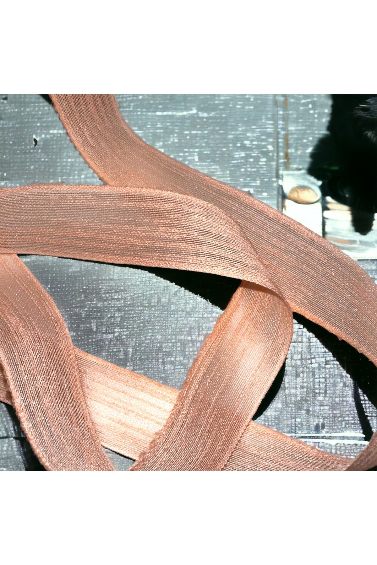 Keten Kurdele 5 Metre 2 Cm Fiyonk Kurdelesi somon