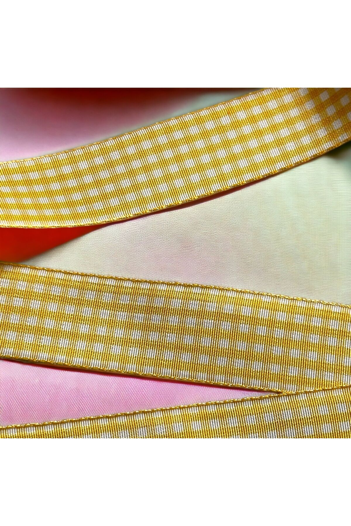 Pötikareli Kurdele & Ekose Kurdele Dokuma Kurdele (2cm- 10 metre) sari