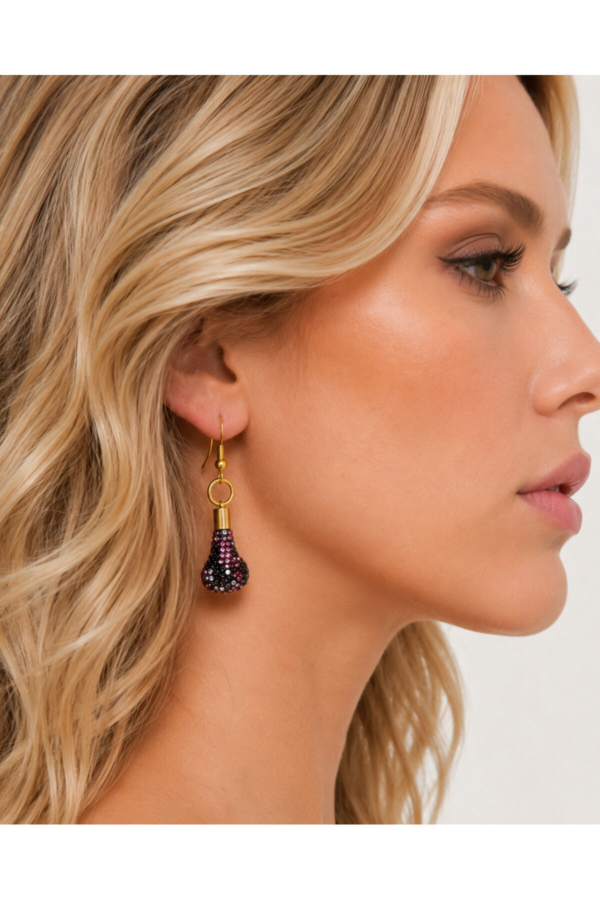 Işıltılı Boncuk Küpe – Boho Chic Sallantılı Küpe