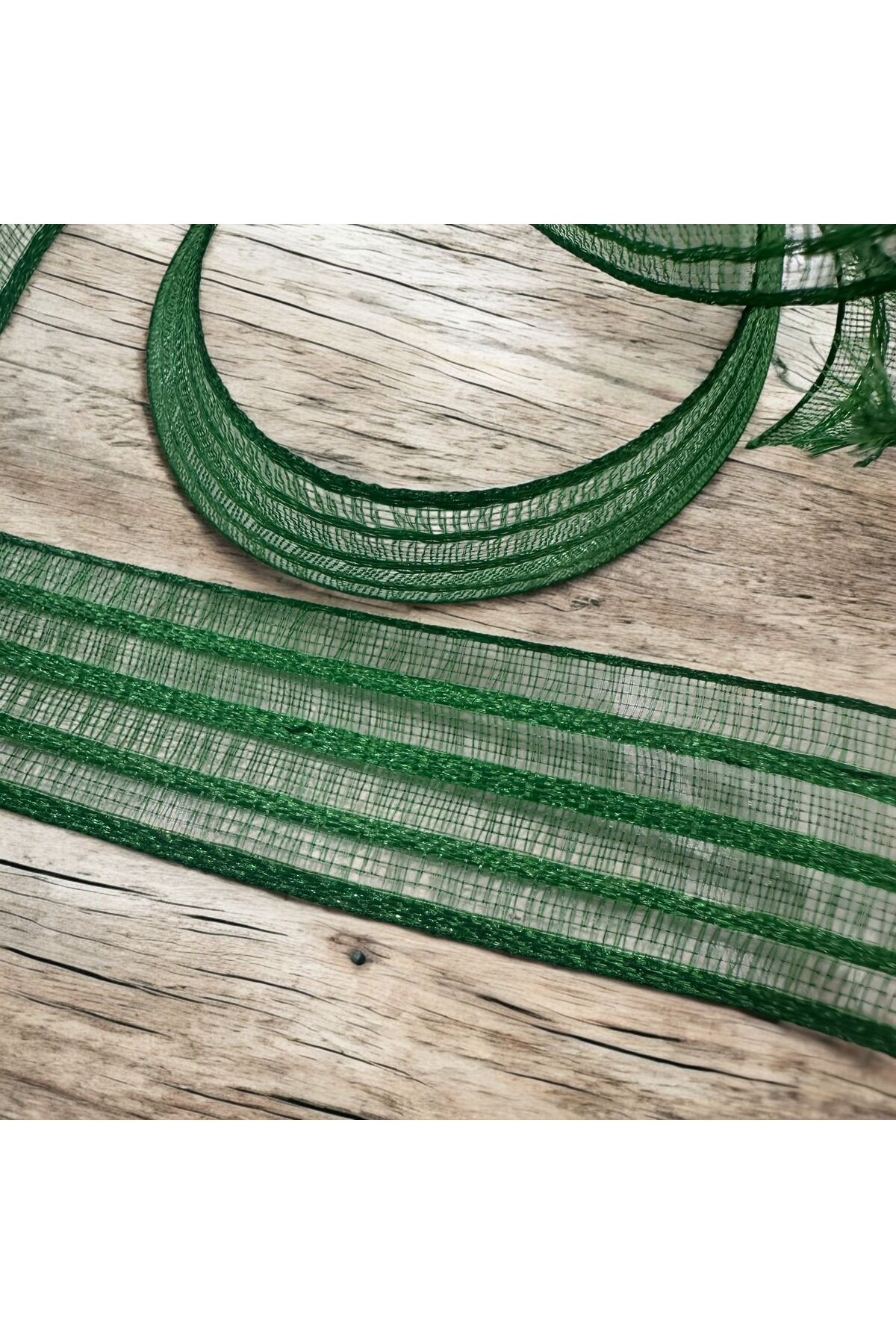 Şeffaf Şerit Organze parlak Kurdele 3 m 2,5 cm paketleme kurdelesi nişan kurdele bohça kurdele yeşil