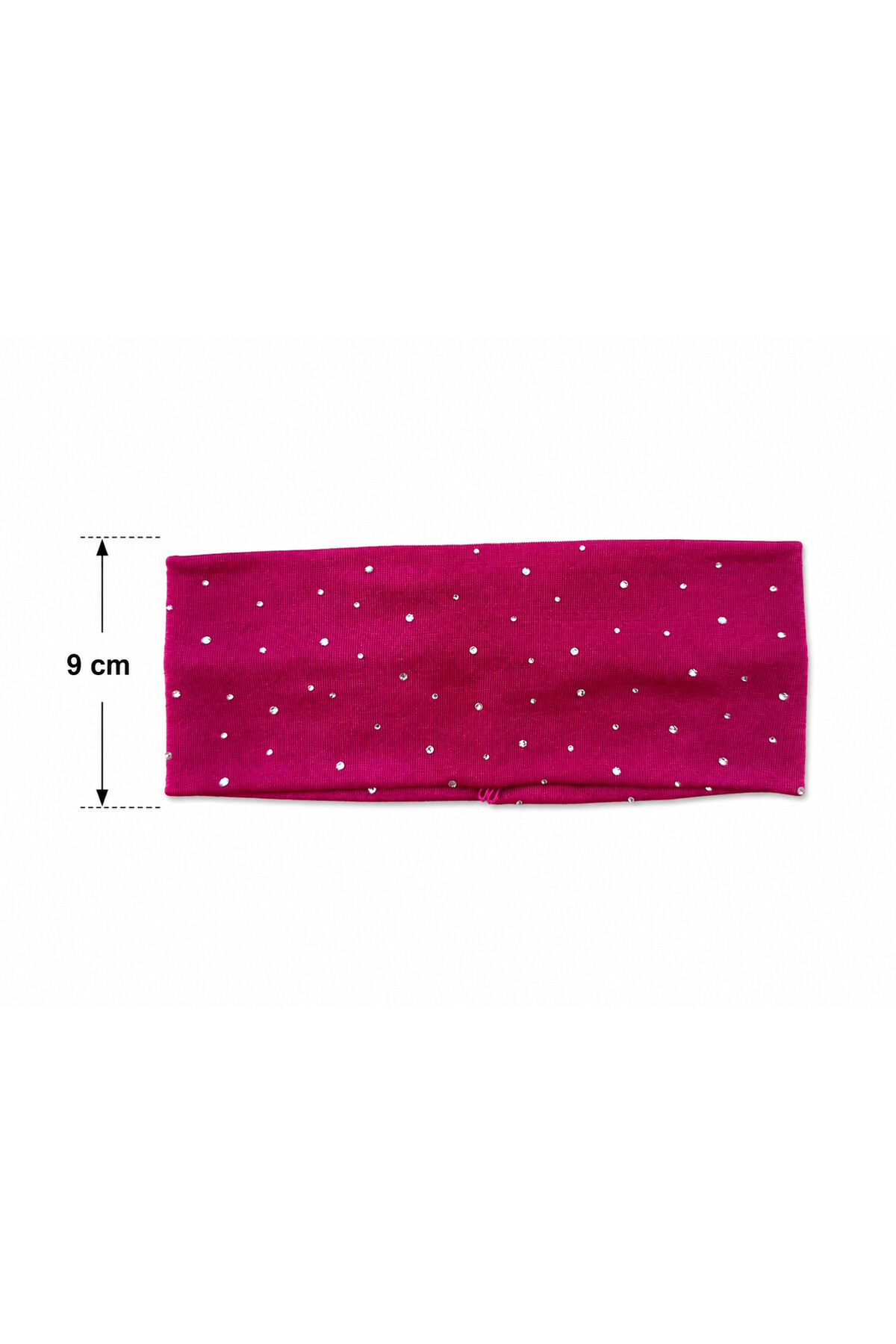 Taşlı Saç Bandı Dolgulu parlak taşlı bandana soft kumaş sac bandı fuşya