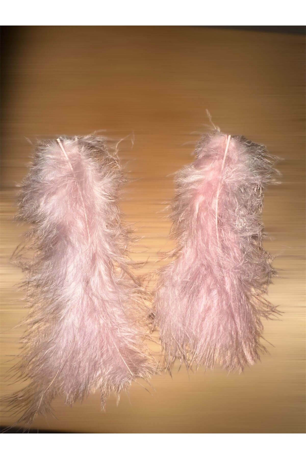 Kuş tüyü pens toka tüy detaylı klips toka tüy toka Pembe