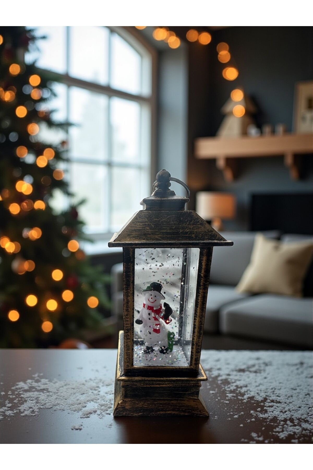 Led Yılbaşı süsü Noel baba klubesi ışıklı Süs Kardan adam Altın kardan adam