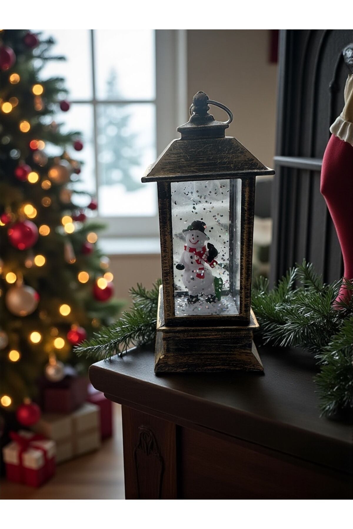 Led Yılbaşı süsü Noel baba klubesi ışıklı Süs Kardan adam Altın kardan adam
