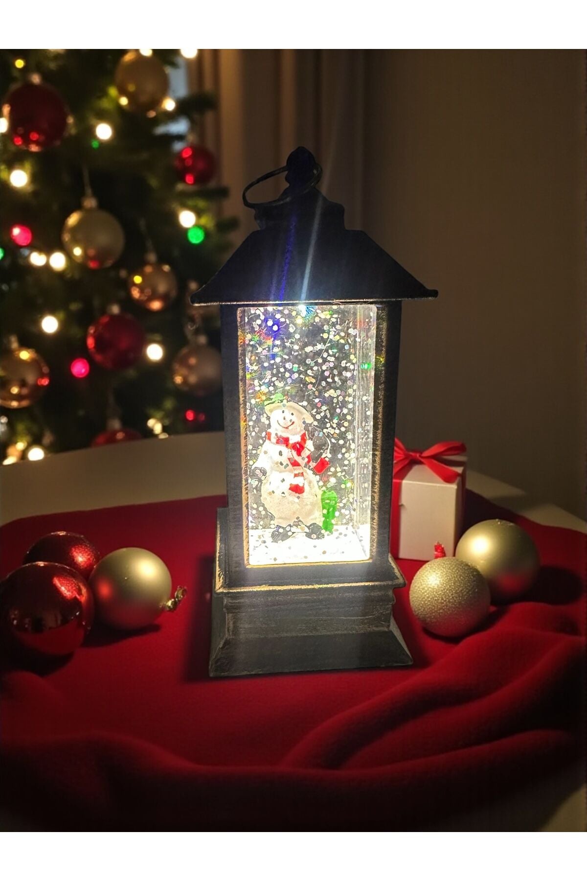Led Yılbaşı süsü Noel baba klubesi ışıklı Süs Kardan adam Altın kardan adam