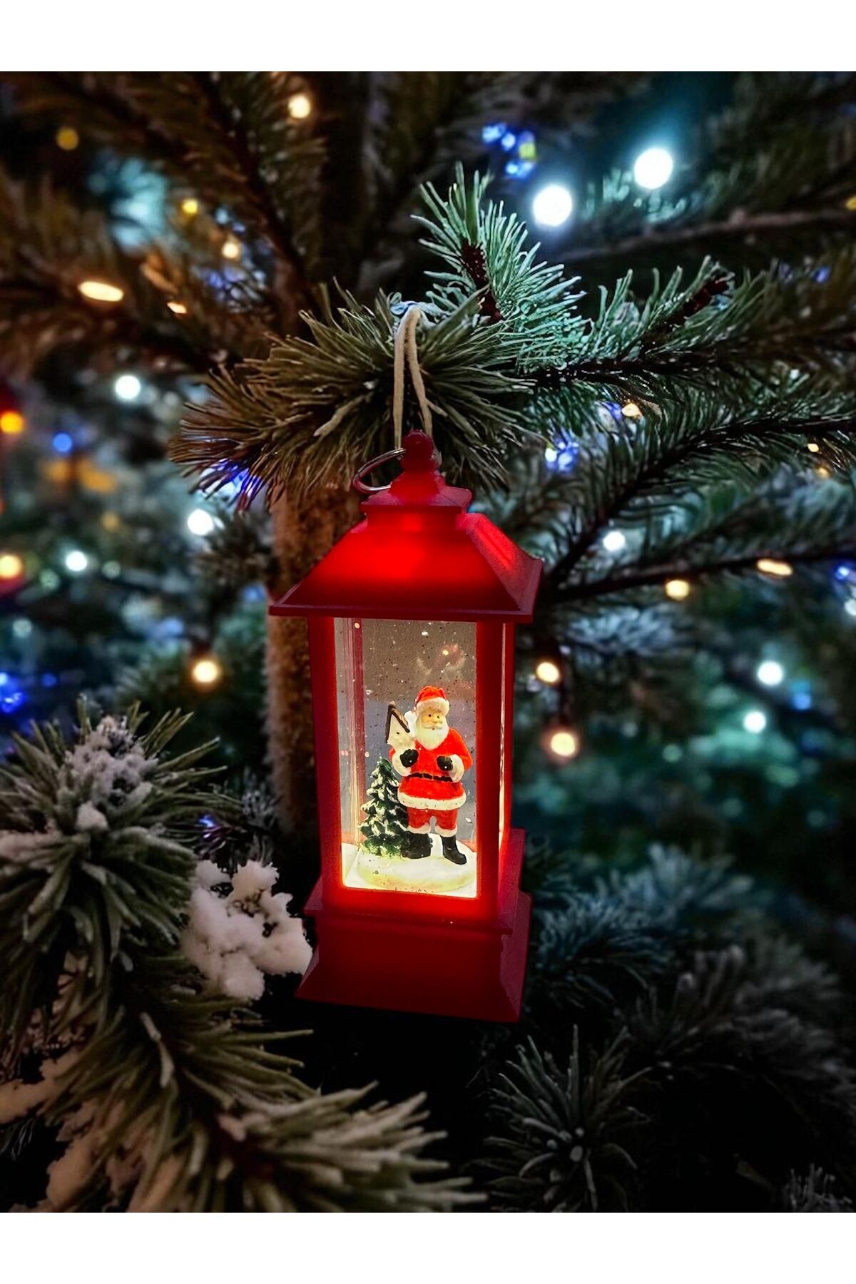 Led Yılbaşı süsü Noel baba klubesi ışıklı Süs Kardan adam Kırmızı noel baba