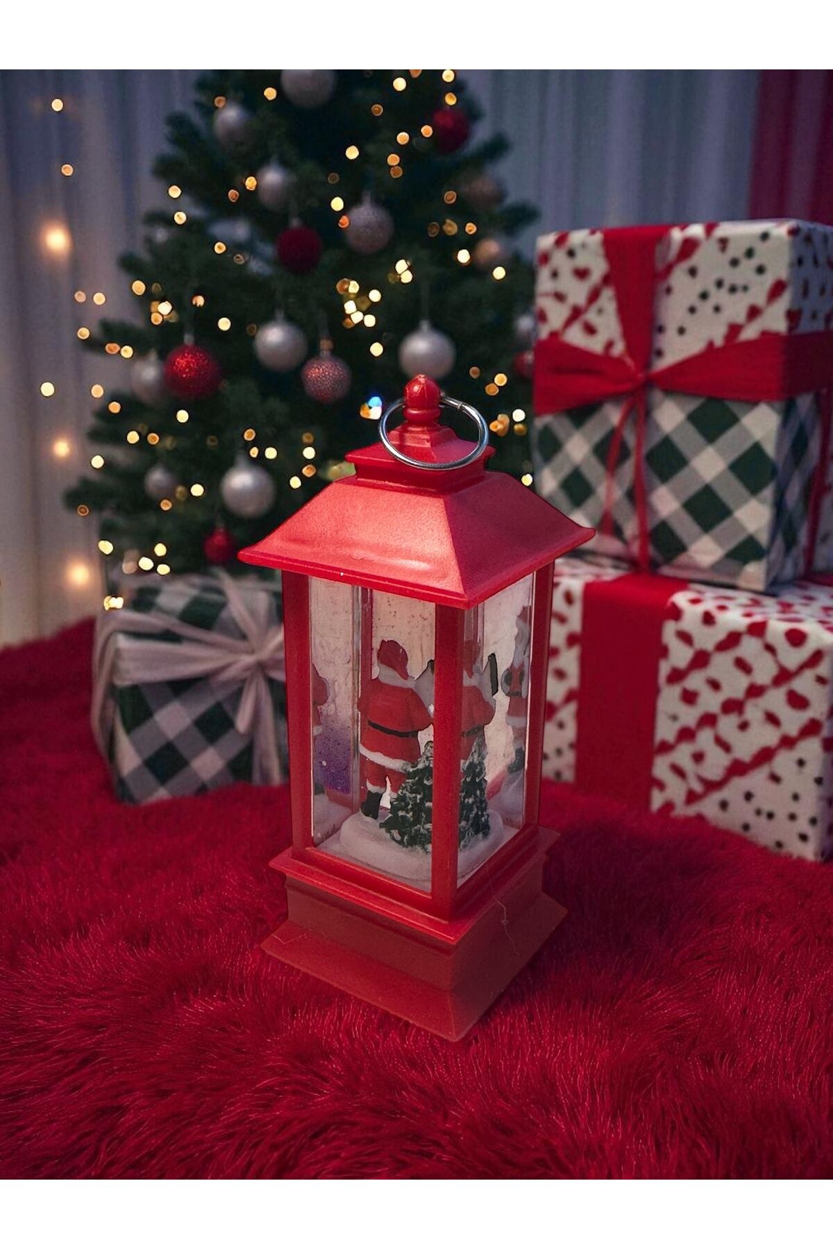 Led Yılbaşı süsü Noel baba klubesi ışıklı Süs Kardan adam Kırmızı noel baba