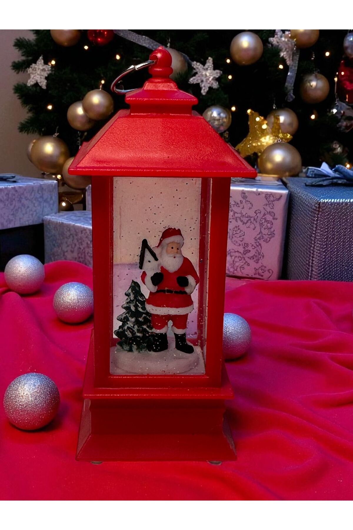 Led Yılbaşı süsü Noel baba klubesi ışıklı Süs Kardan adam Kırmızı noel baba