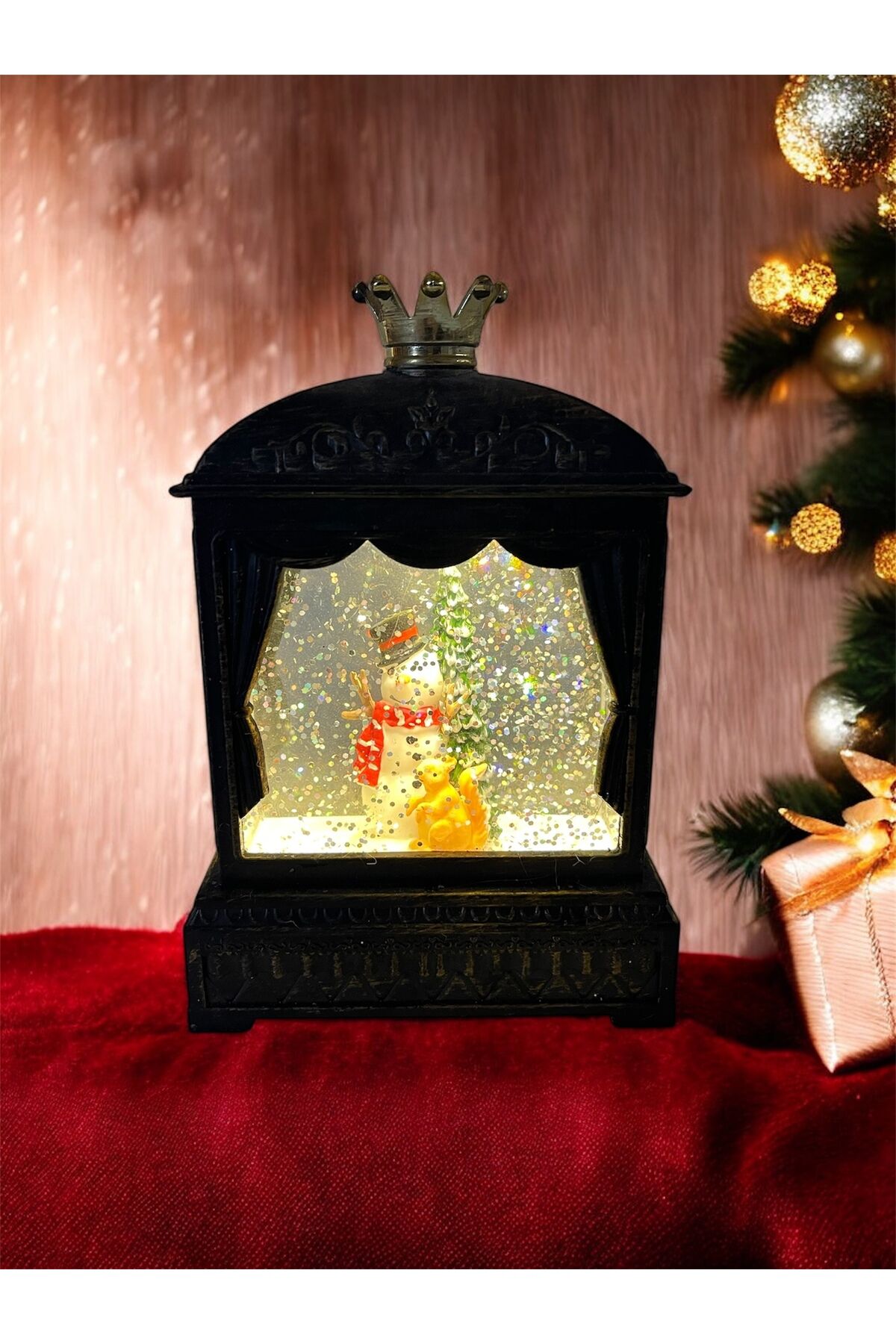 Led Yılbaşı süsü Noel baba klubesi ışıklı Süs Çam ağacı led Metalik kardan adam