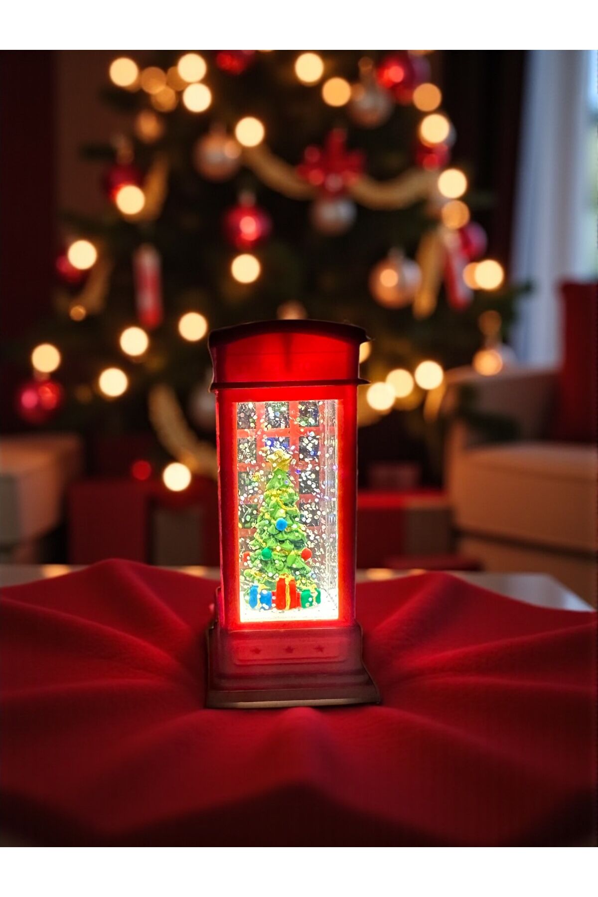 Led Yılbaşı süsü Noel baba klubesi ışıklı Süs Çam ağacı led Yeşil